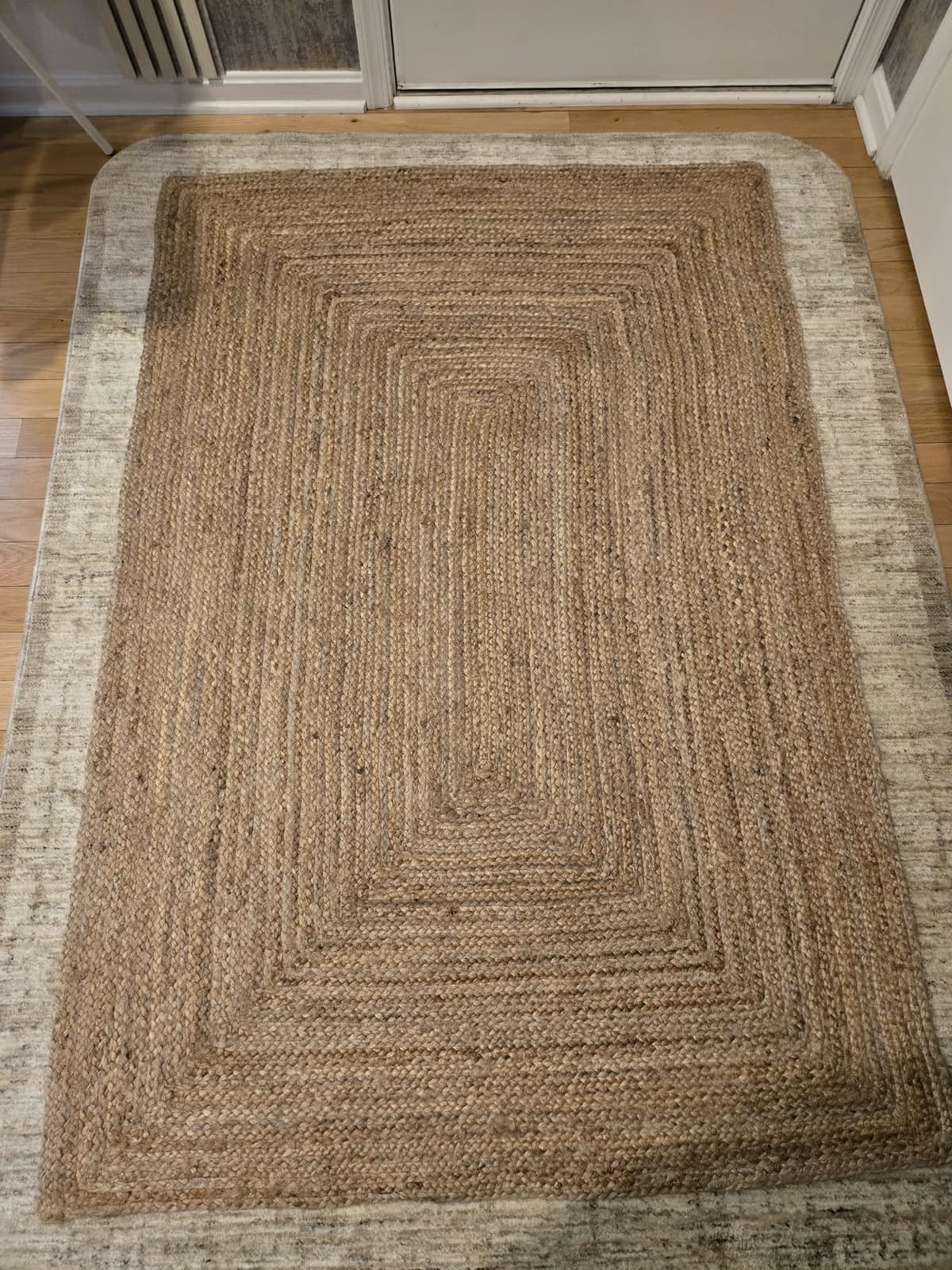 FRELISH DECOR Handwoven Jute Area Rug - 6x9 Feet Natural Yarn - Rustic Vintage Beige Braided Reversible Rectangular Rugs for Bedroom - Kitchen - Living Room - Farmhouse (6' x 9') customer photo 2