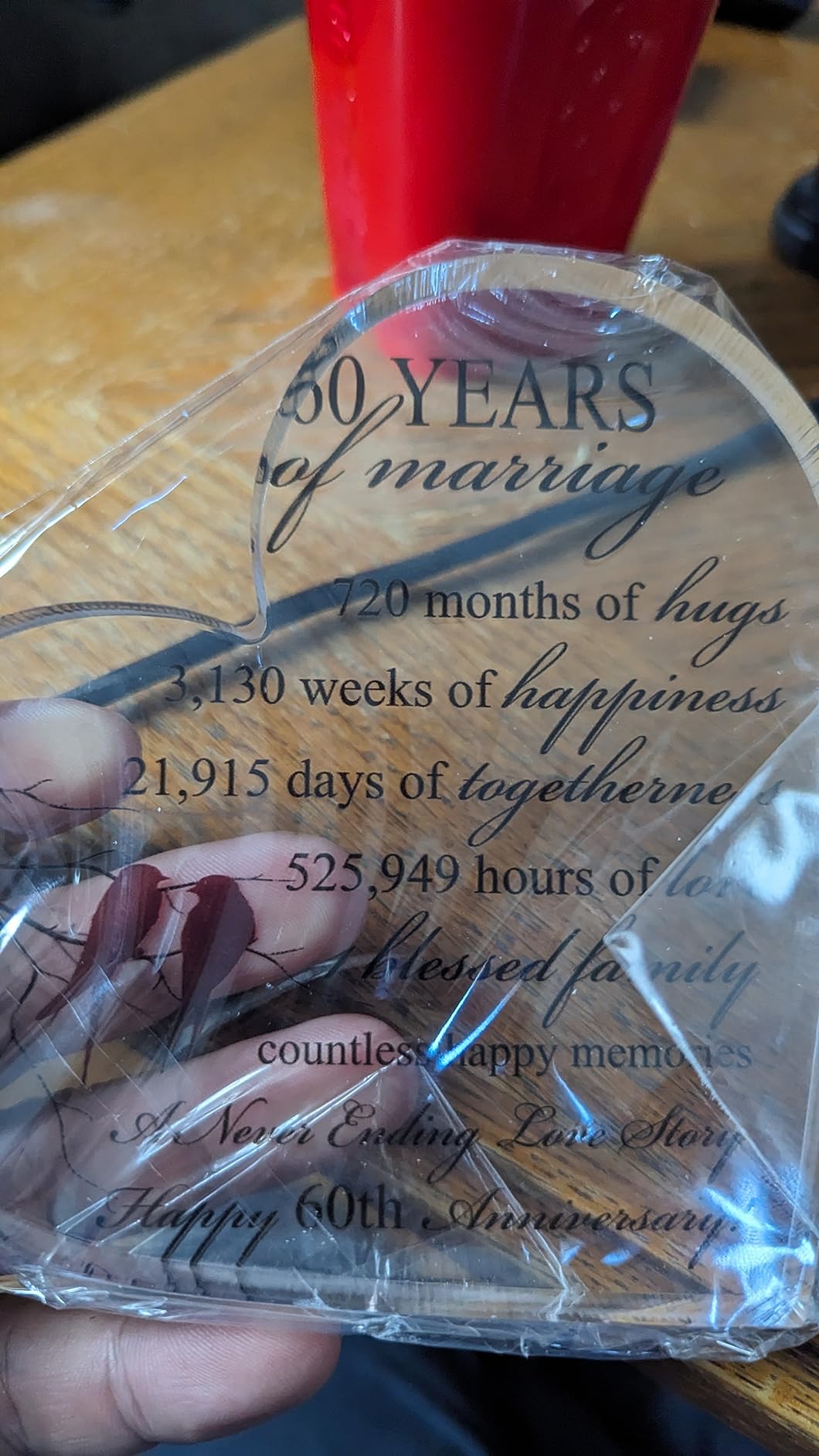 Qunclay 50th Years of Marriage Gift Wedding Anniversary Souvenir customer photo 2