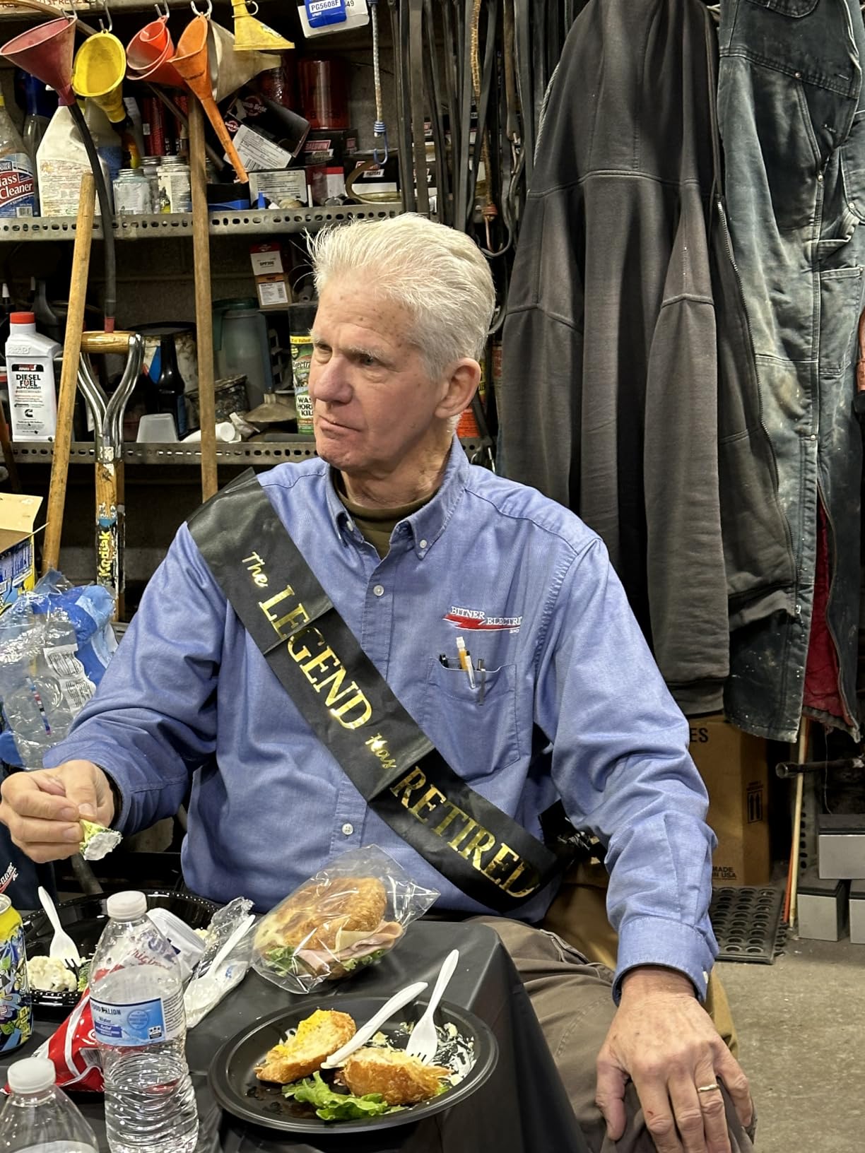 The Legend Has Retired Sash – Elegant Black and Gold Foil Legendary Sash for Both Women and Men & a Large Gold Safety Pin. Perfect for Retirement Parties customer photo 2