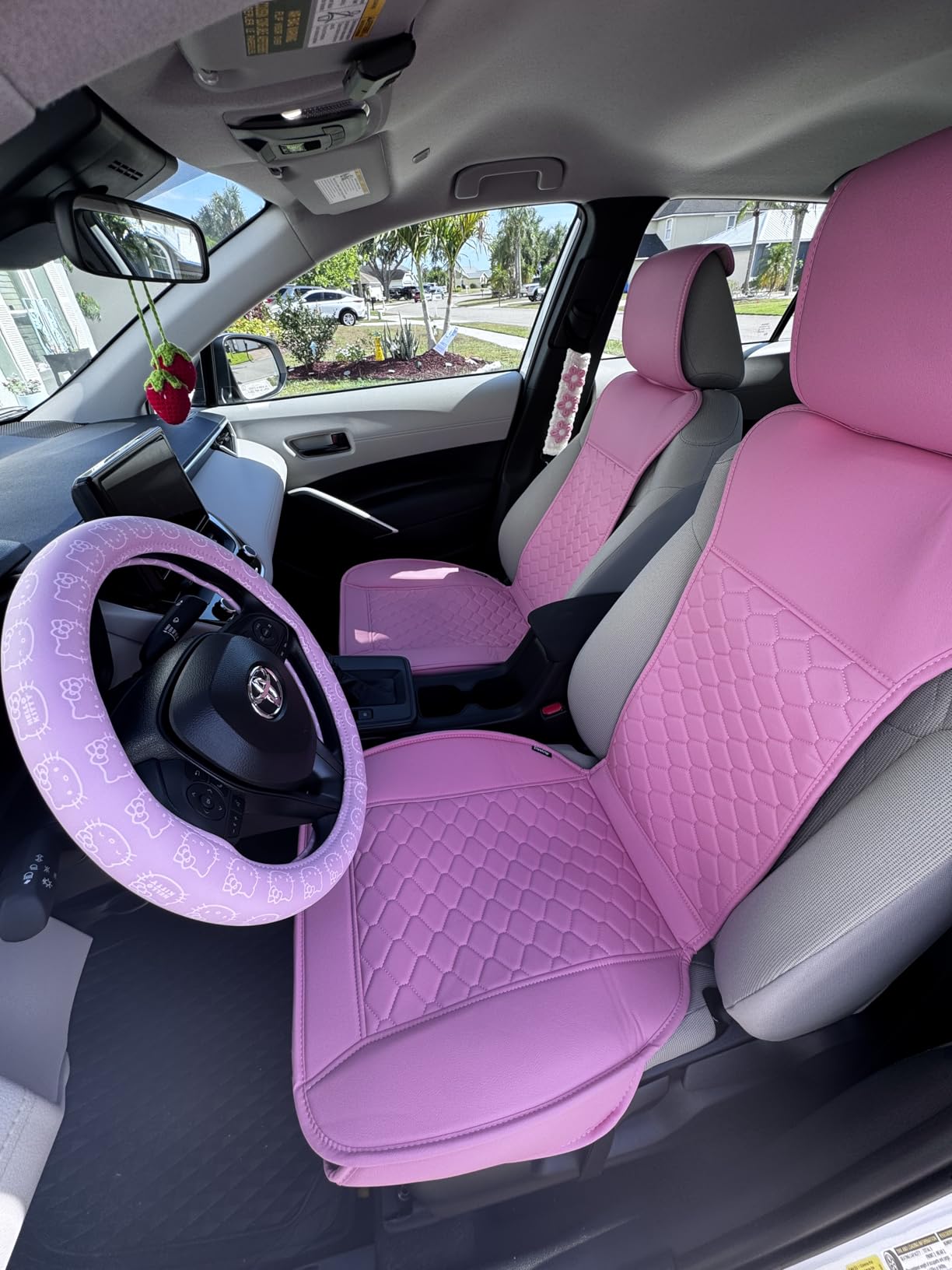 Elantrip Leather Car Seat Covers Front 2PC Waterproof Universal Fit Black customer photo 2
