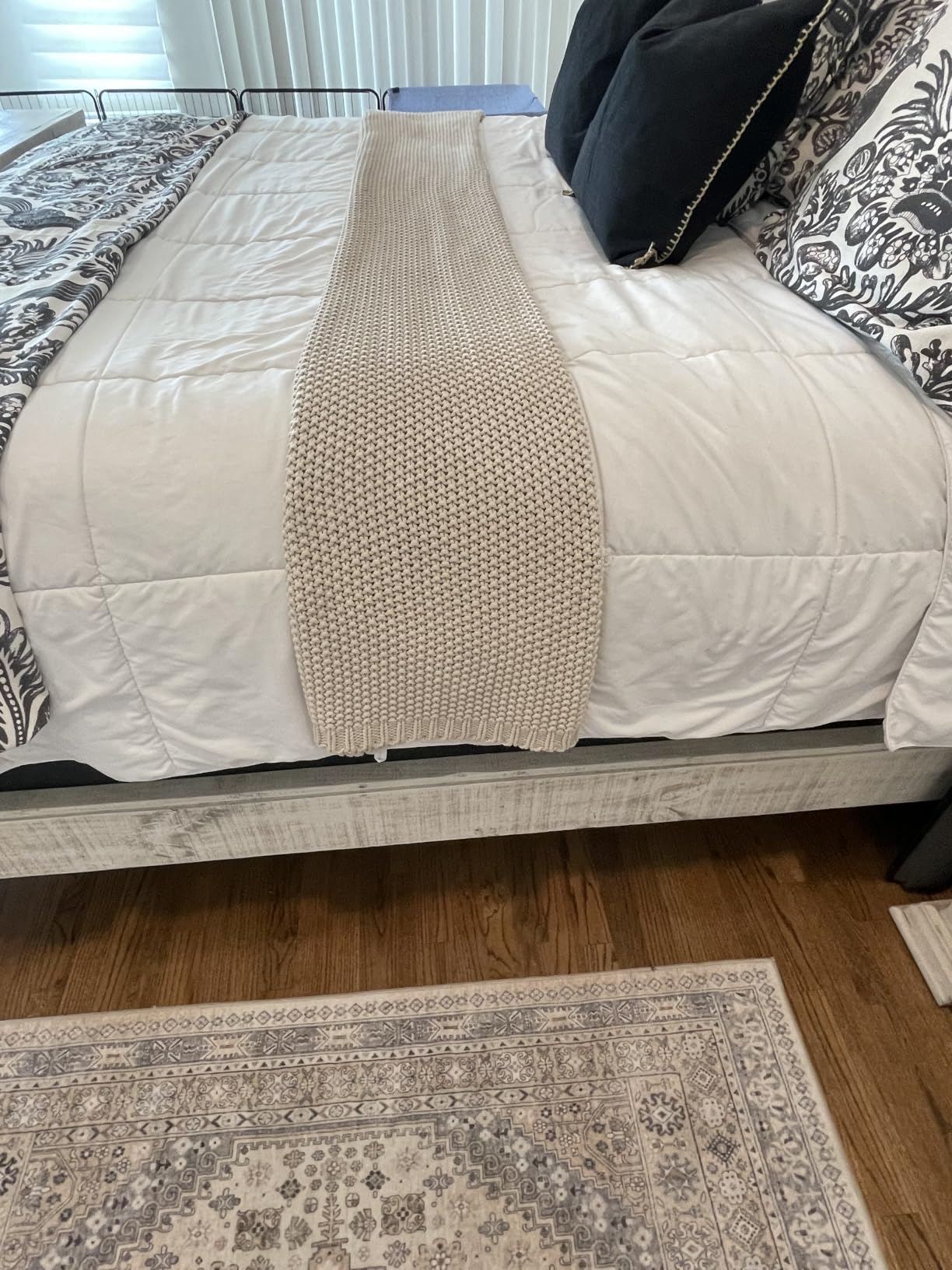 Longhui bedding Chunky Cable Knit Throw Blanket Lightweight Olive Green 100% Organic Cotton Blanket for Sofa Couch Bed Baby Nursery, Rustic Shabby Chic Modern Farmhouse, 51” x 63” Give Laundering Bag customer photo 2