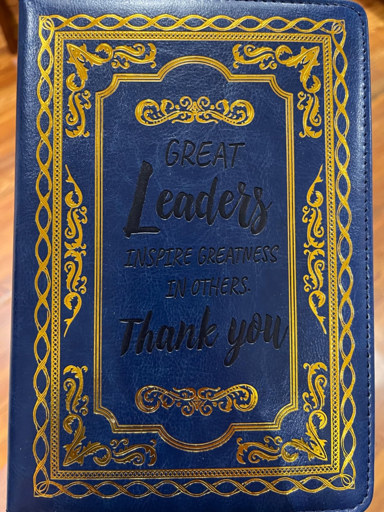 LBWCER Boss Appreciation Gift Mentor Notebook Great Leaders Notebook Leader Supervisor PM Mentor Retirement Gift Coworker Farewell Leather Journal Notebooks (Great) customer photo 1