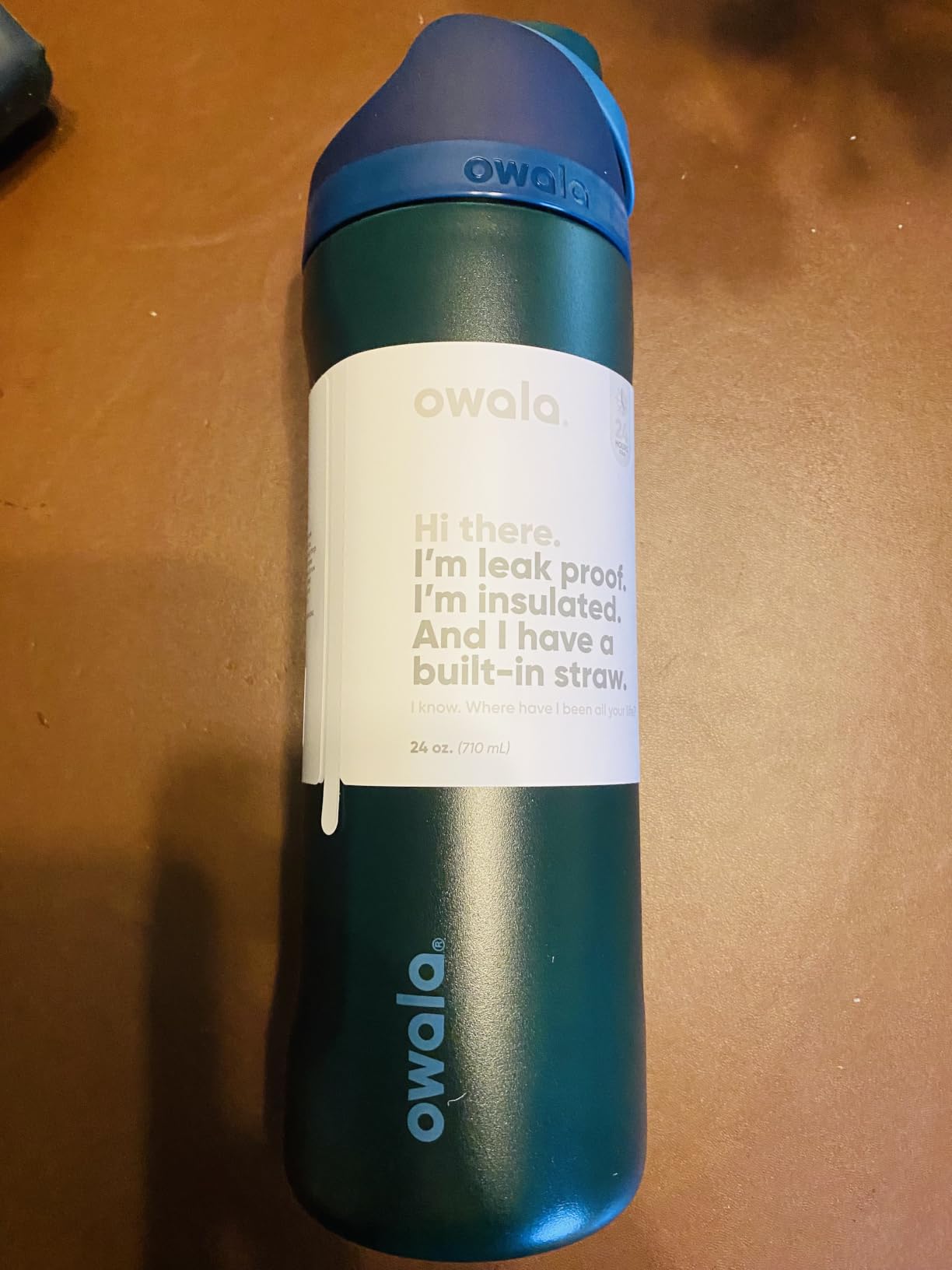Owala FreeSip Stainless Steel Water Bottle 40 oz Shy Marshmallow customer photo 1