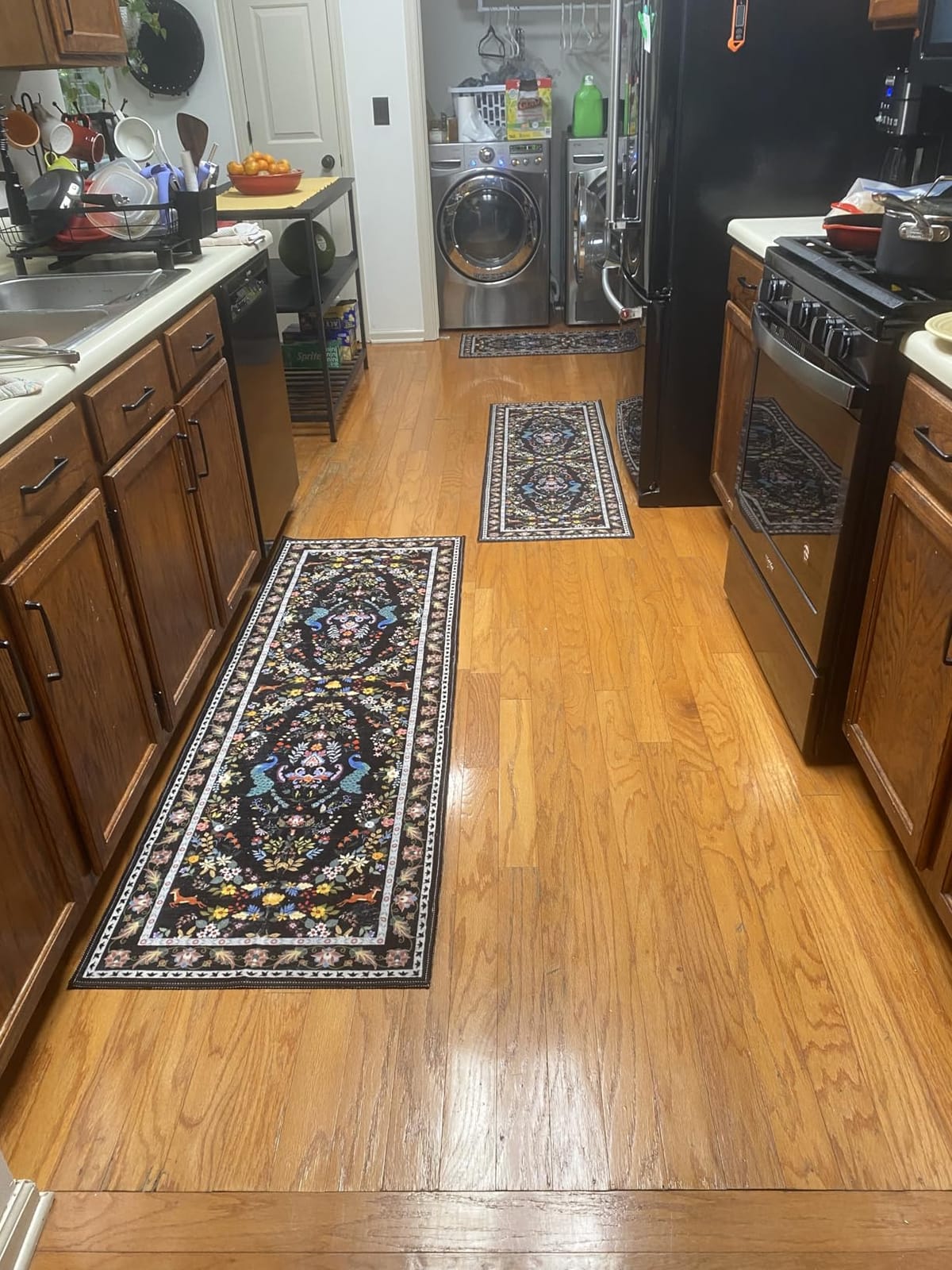 HEBE Hallway Runner Rug 2'x6', Washable Non Slip Kitchen Rug Runner customer photo 2