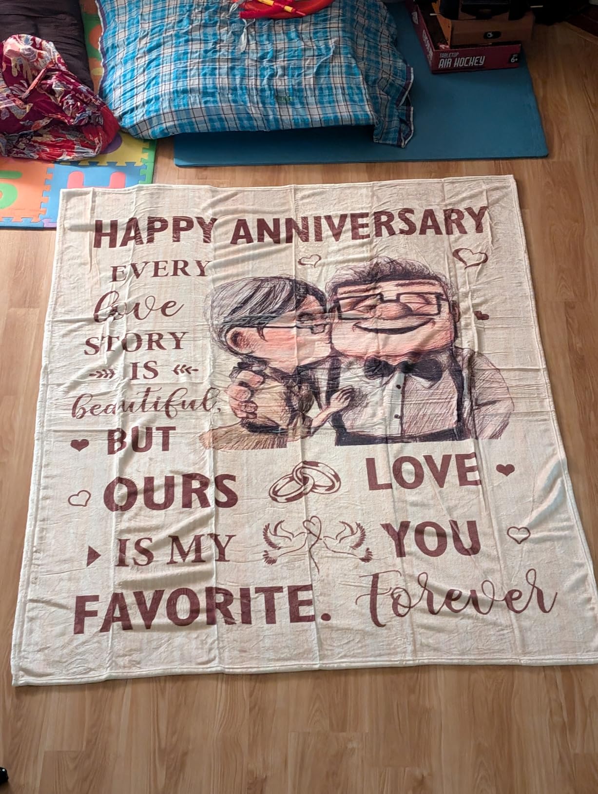 10 Year Anniversary Wedding Gifts for Him Her Wife Couple, 10th Anniversary Tin Gifts for Him, Blanket Gifts for 10th Anniversary,10 Years Anniversary Decorations Blanket 60