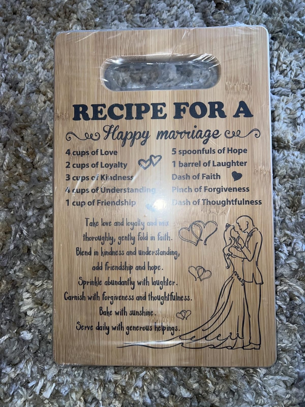 Wedding Gift for Couple 2026, Bridal Shower Gifts for Bride and Groom Engagement, Happy Marriage Cutting Board, Gifts for Wedding Shower, Newlywed Mr and Mrs Gifts Bride to Be Gifts customer photo 2