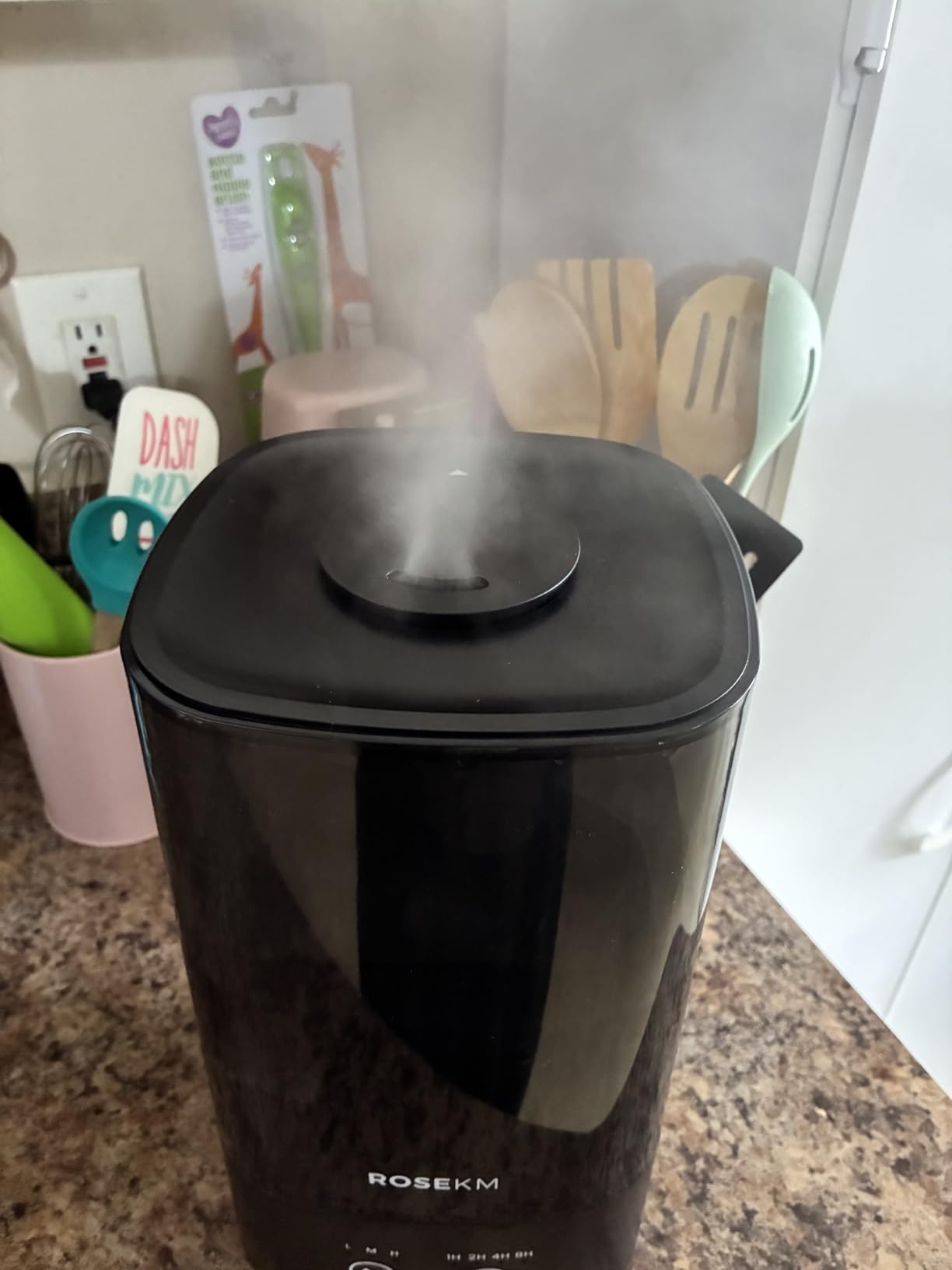 ROSEKM 2L Cool Mist Humidifier for Bedroom and Plants, Quiet, Black customer photo 2