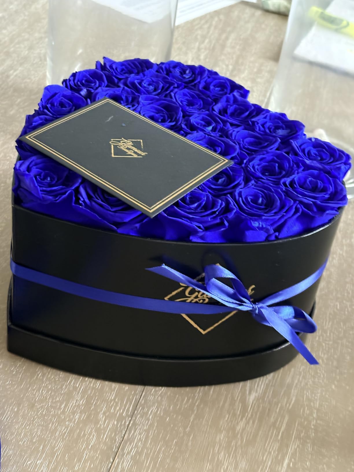 GLAMOUR BOUTIQUE Preserved Flowers, 16 Forever Red Roses in Heart Gift Box customer photo 2