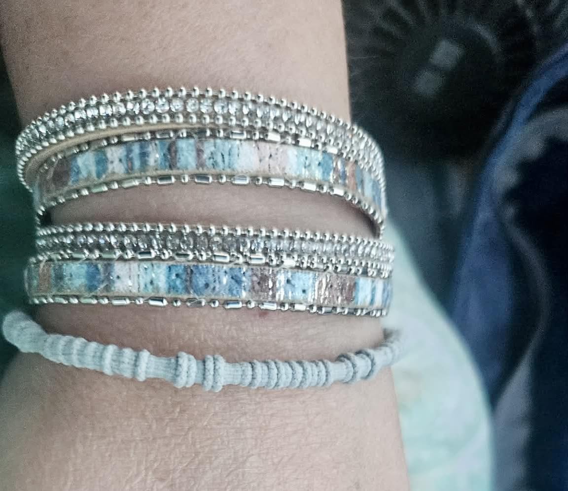 Fesciory Leather Wrap Bracelets for Women, Boho Western Stacked Jewelry customer photo 2