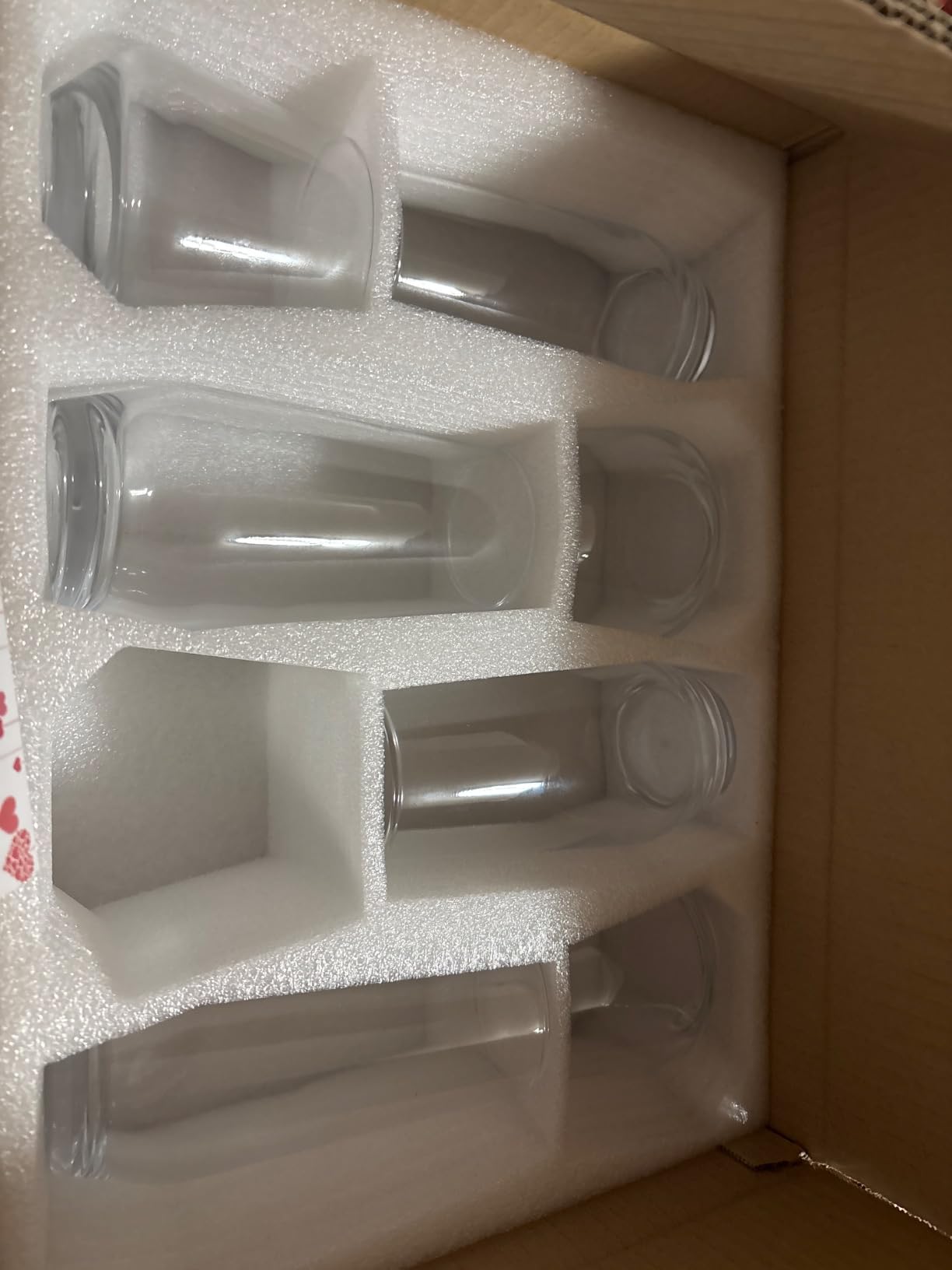 Large & Small Drinking Glasses Set of 8-4 Tall Glass Cups 18 oz & 4 Short Stemless Wine Glasses 13 oz, Highball Glasses, Glassware Sets for Cocktail, Beer, Wine, Whiskey, Water & Juice Drinkware customer photo 2