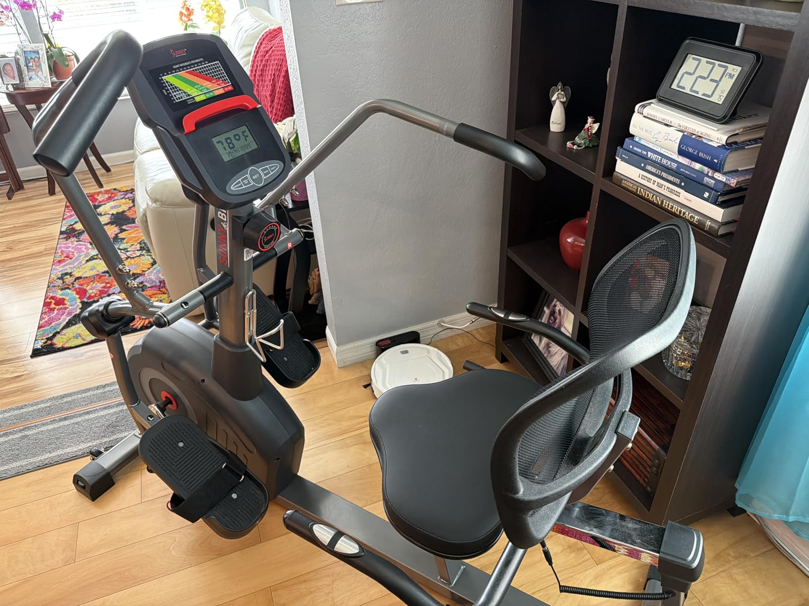Sunny Health & Fitness Smart Recumbent Cross Trainer with Arm Exerciser customer photo 2