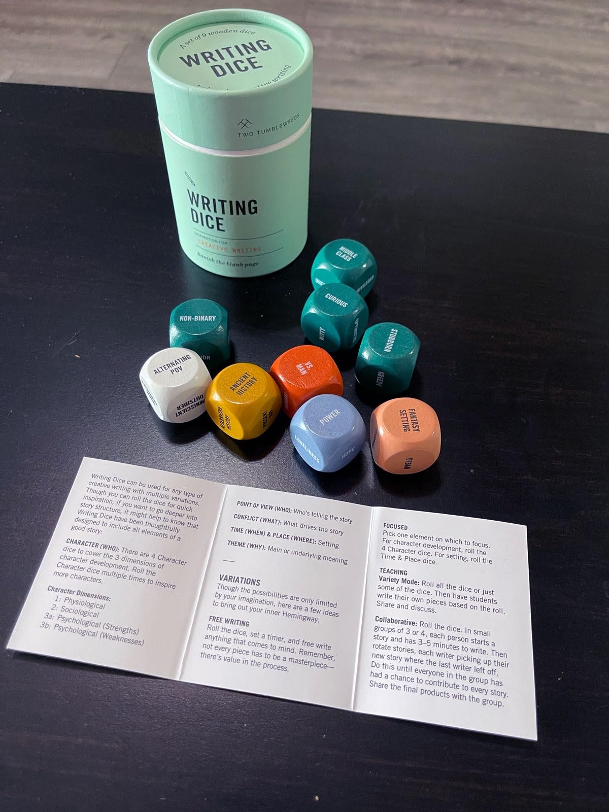 Two Tumbleweeds Art Dice - Drawing & Painting Prompts, Set of 9 dice customer photo 1