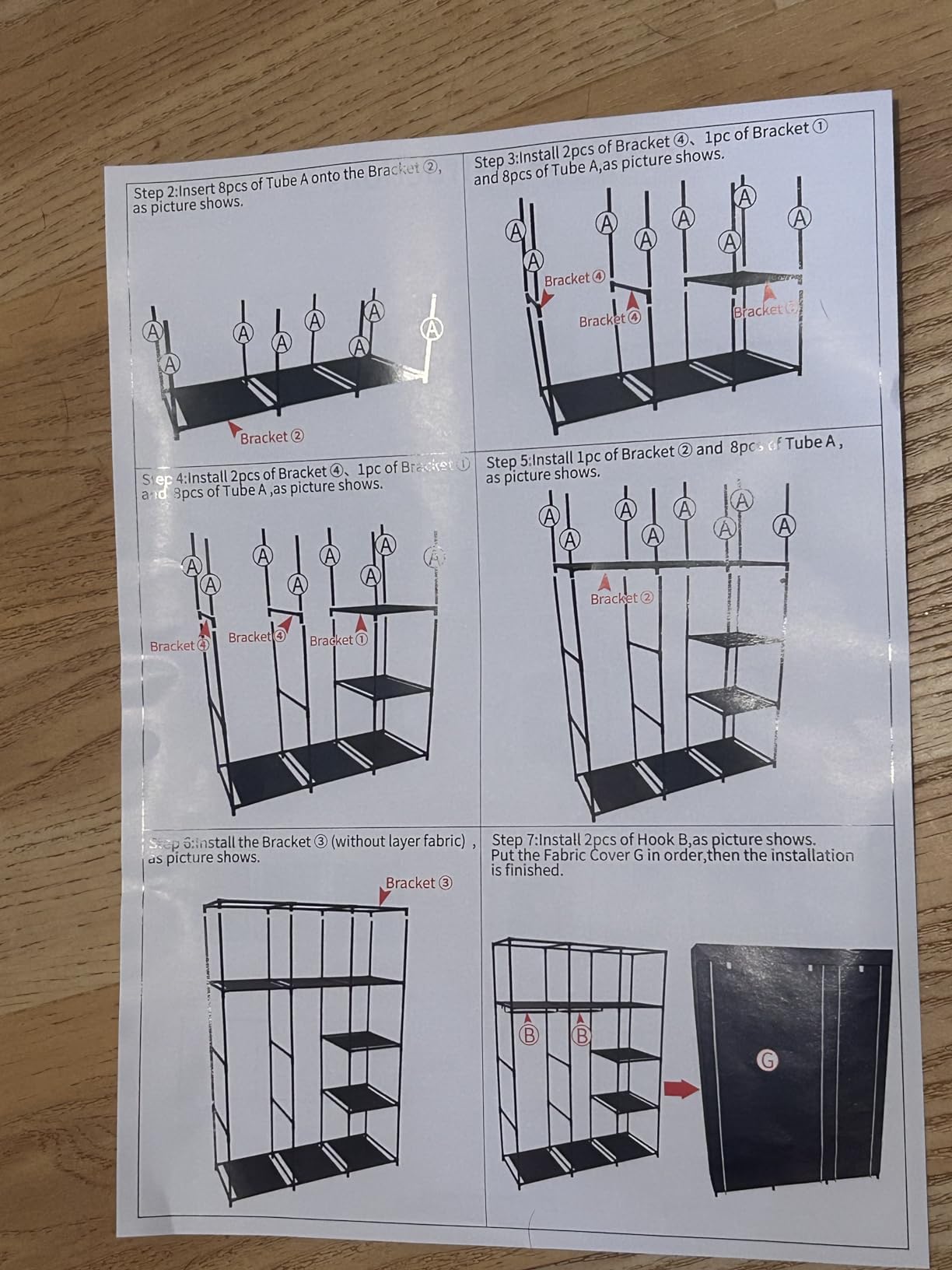SORCEDAS Wardrobe Closet with Hanging Rods and Shelves for Clothes Storage customer photo 2