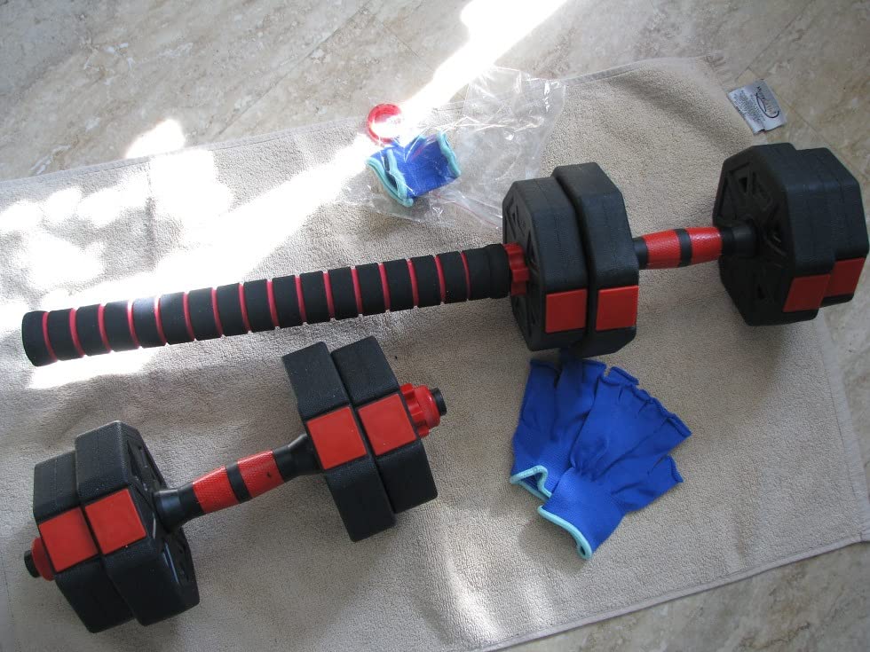 Adjustable Dumbbell, 20/30/45/70/90lbs Dumbbells Set, 4-in-1 Free Weights for Women/Men Workout Equipment Used as Barbell/Kettlebells/Push up Stand for Home Gym customer photo 1
