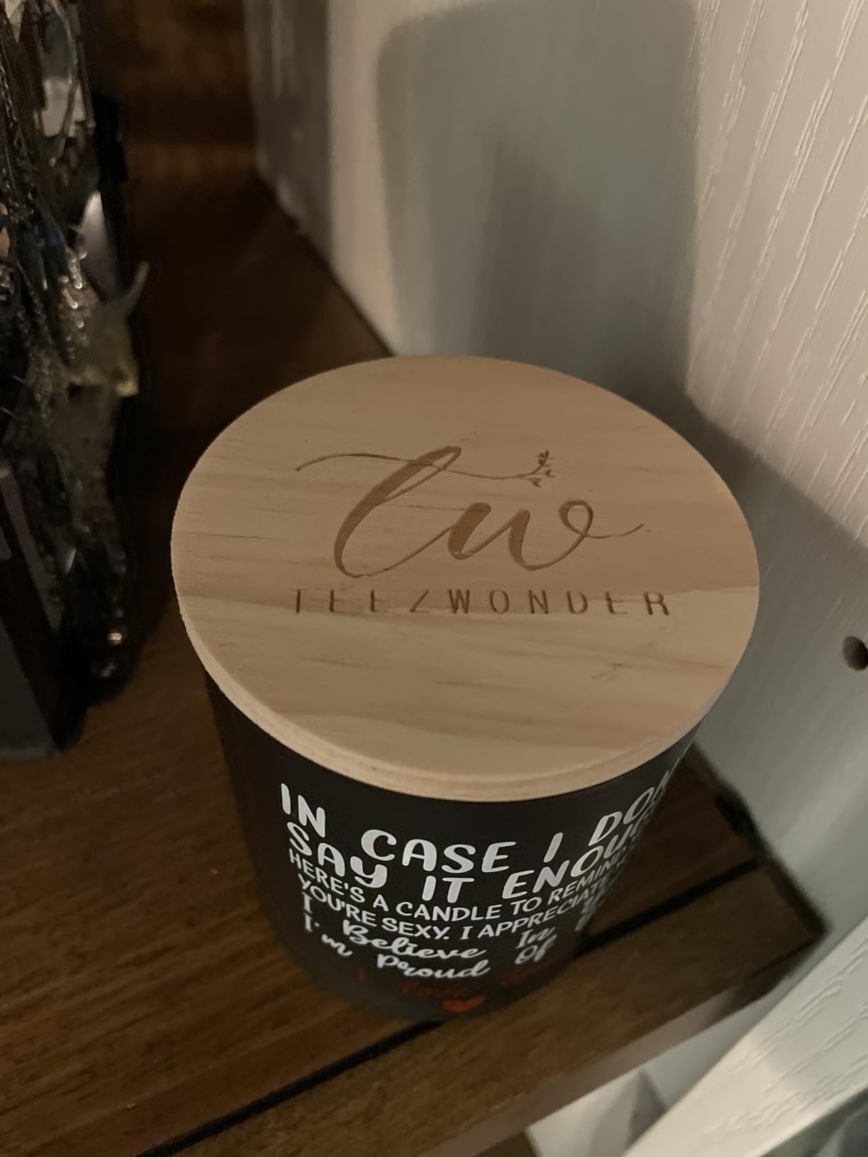 TEEZWONDER Anniversary Wedding Gifts for Women Men, Scented Candle 10 oz customer photo 1