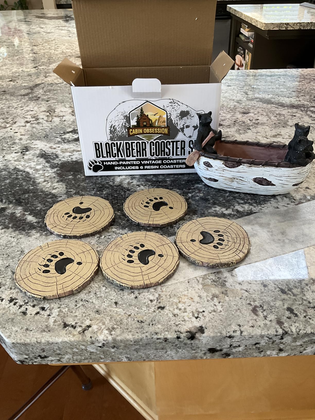 Deer Antlers Coaster Set of 6 – Handcrafted Deer Antler Decor and Man Cave Gifts for Men - 6 Full Size Deer Antlers Coasters for Man Cave Décor customer photo 1