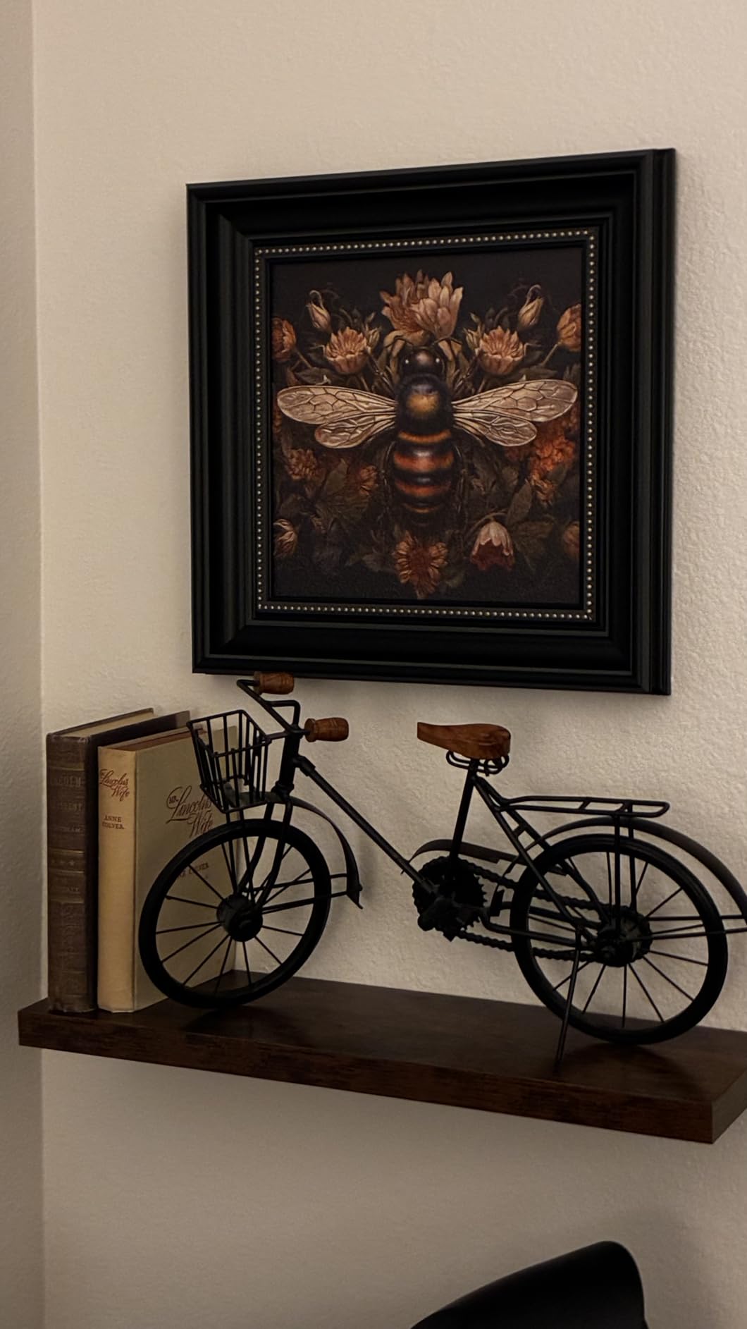 BAYKA Black Floating Shelves 15.7in, Set of 3, Wall Mount Rustic Wood Shelf customer photo 1