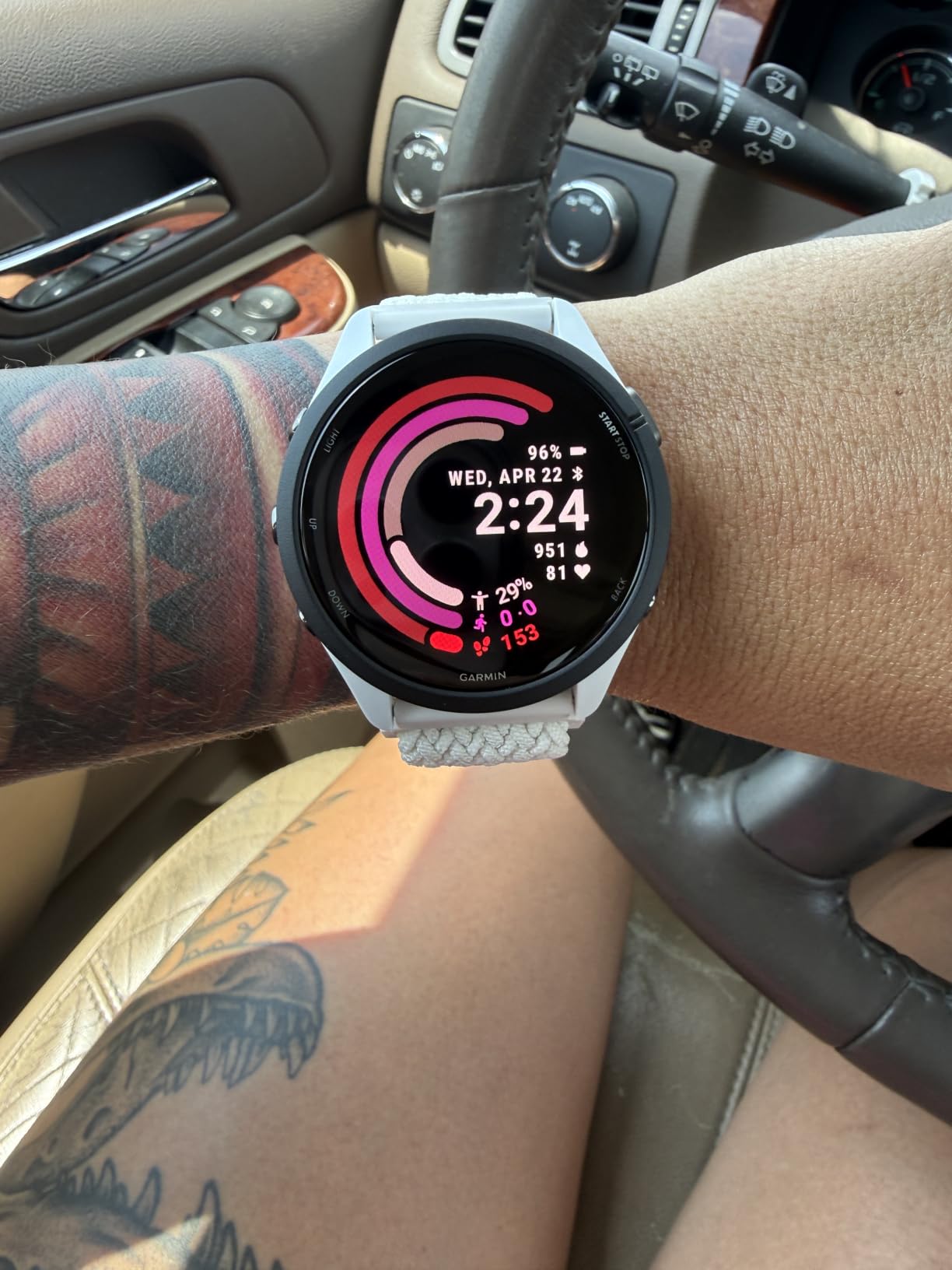 Garmin Forerunner® 265, Running Smartwatch, 46mm, Black/Powder Gray customer photo 2