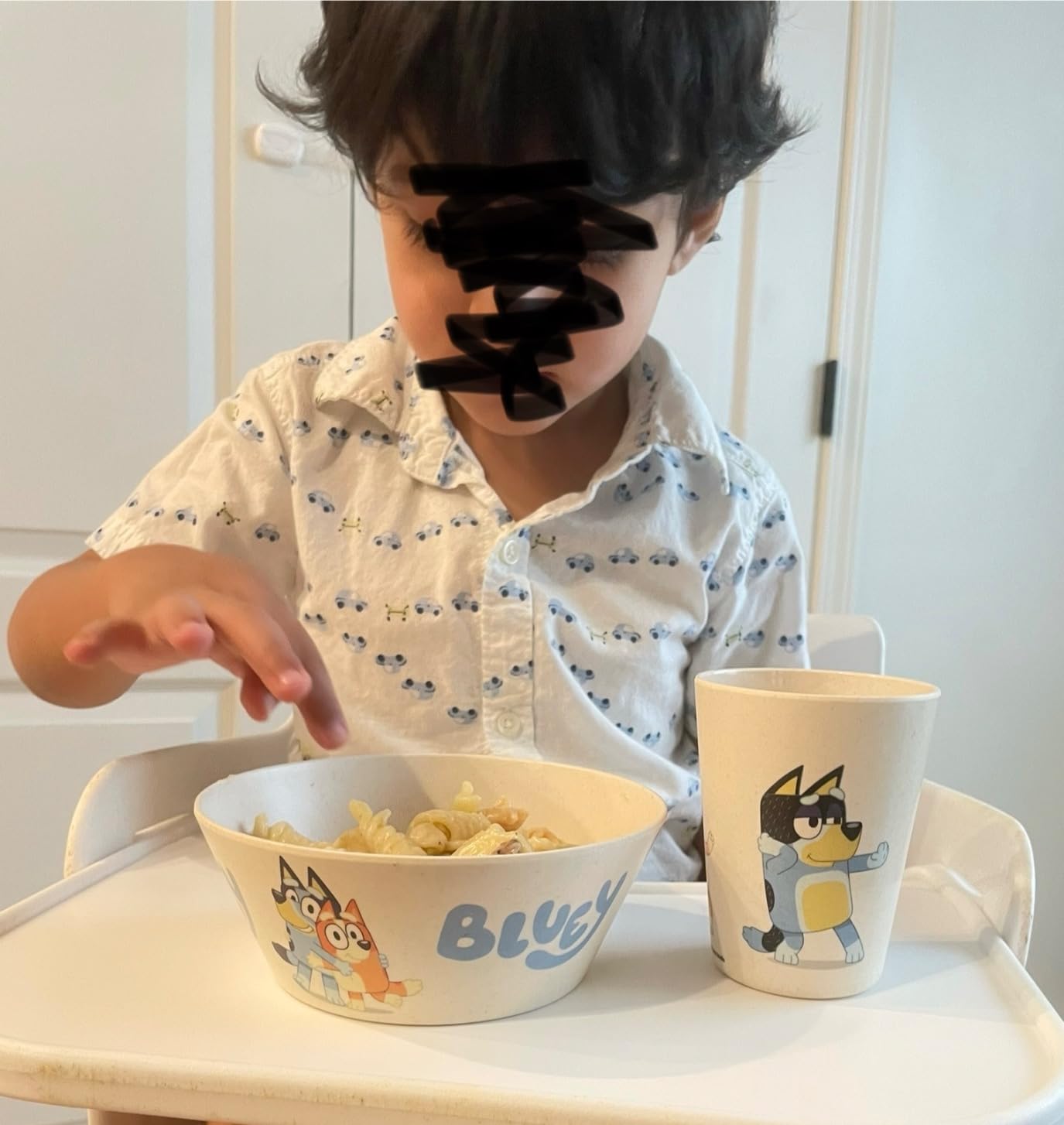 Zak Designs Bluey Kids Dinnerware Set 3 Pieces, Durable and Sustainable Melamine Bamboo Plate, Bowl, and Tumbler are Perfect For Dinner Time With Family (Bluey, Bingo, Bandit, Chilli) customer photo 2