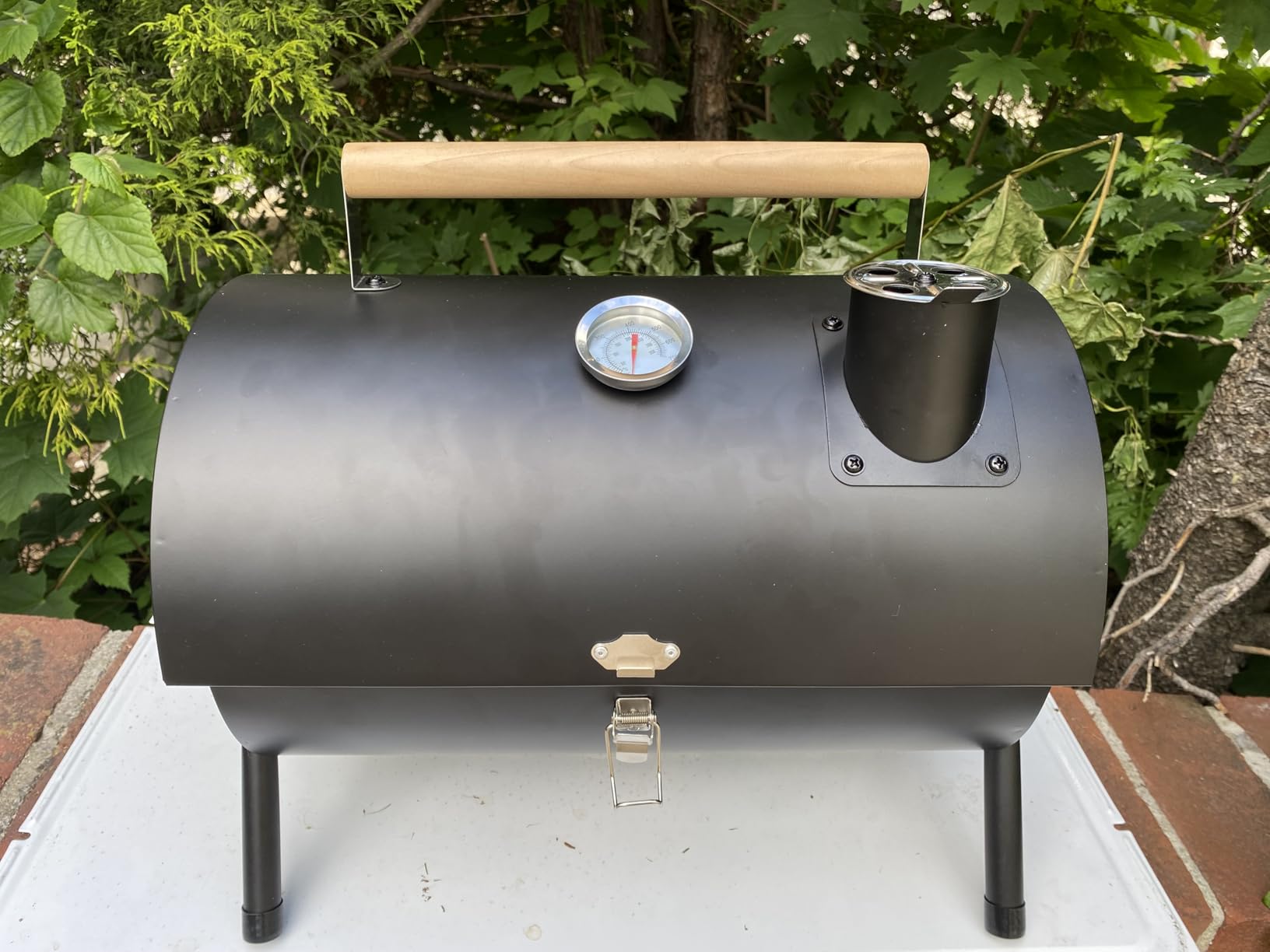 Joyfair Portable Charcoal Grill with Thermometer, Small BBQ Camping Grills | For Outdoor Backyard Party Tabletop Barbecue Cooking, Extra Thick Steel & Heavy Duty, Innovative Design & Easy Assembly customer photo 1