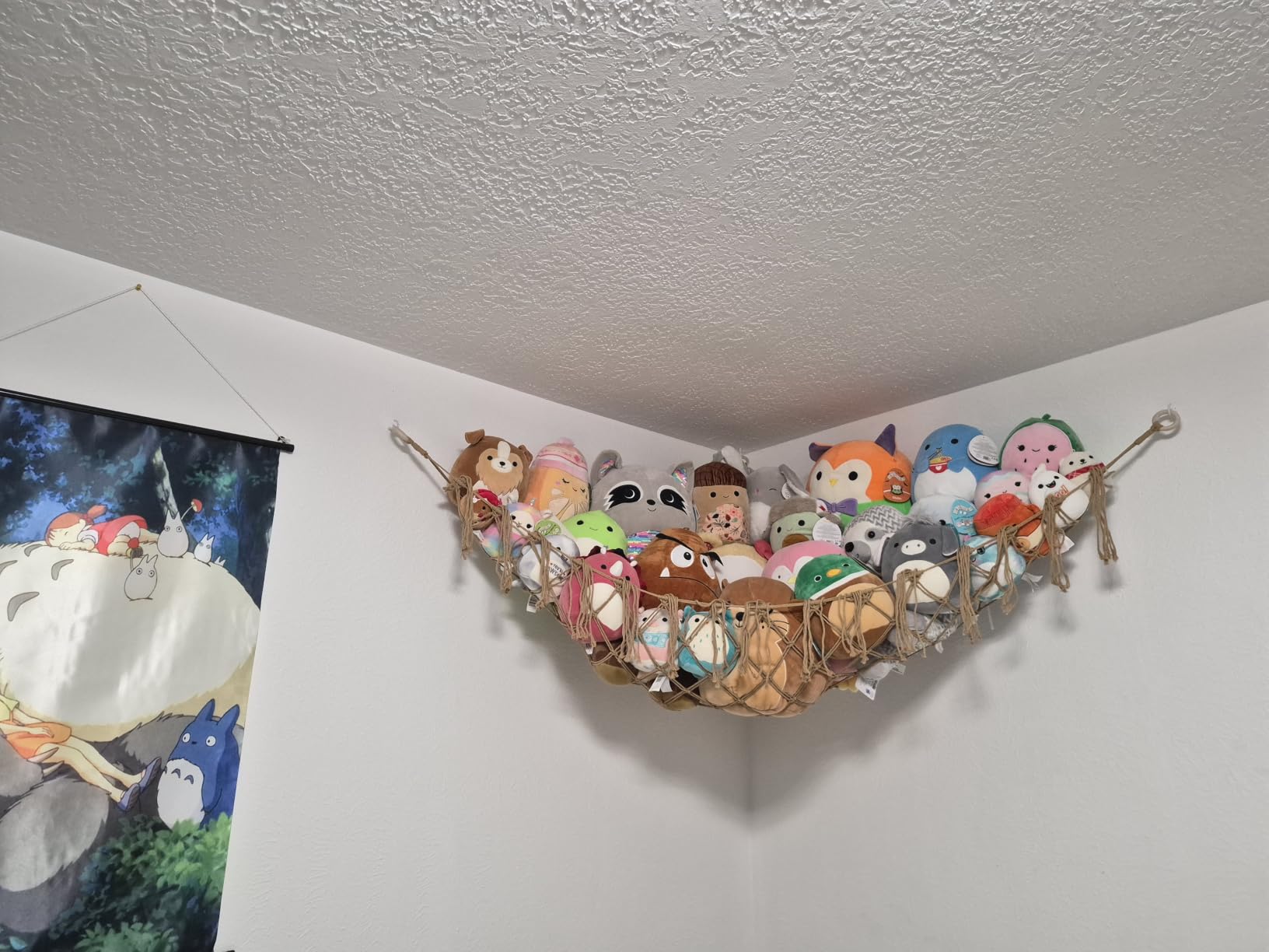 Stuffed Animal Storage Hammock or Net Corner - Large Toy Hammock Net for Stuffed Animals Room Decor - Cute Stuff Animal Organizer Plush Holder - Kids Baby Nursery Essentials Wall Bedroom Home Decor customer photo 1