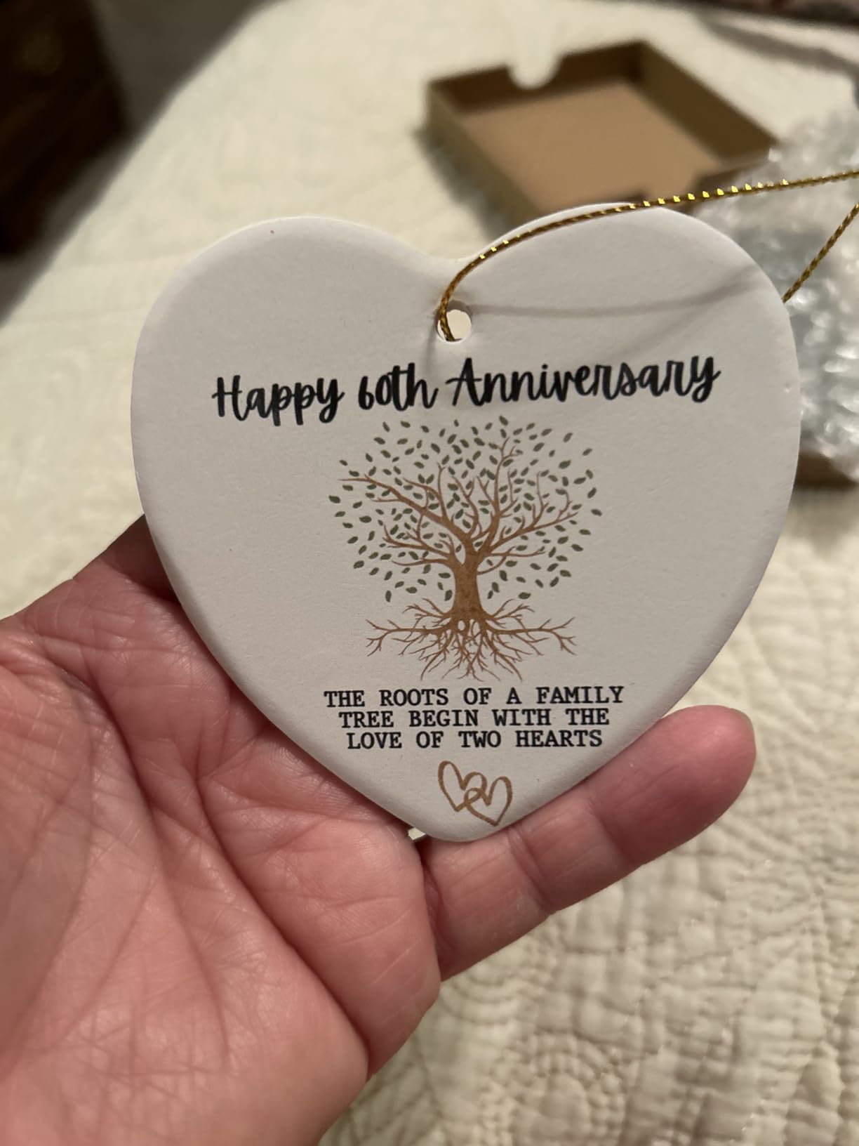 40th Anniversary Marriage Gifts for Couple Happy 40th Anniversary Ornament Keepsake Sign Heart Plaque Anniversary Romantic Couple Wedding Engagement Gifts for Her Him Wife Husband customer photo 1