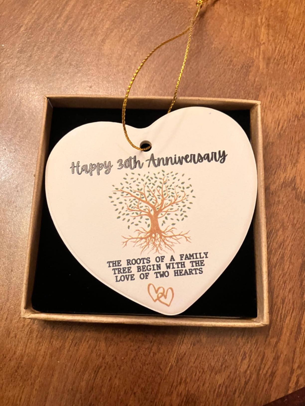 40th Anniversary Marriage Gifts for Couple Happy 40th Anniversary Ornament Keepsake Sign Heart Plaque Anniversary Romantic Couple Wedding Engagement Gifts for Her Him Wife Husband customer photo 2