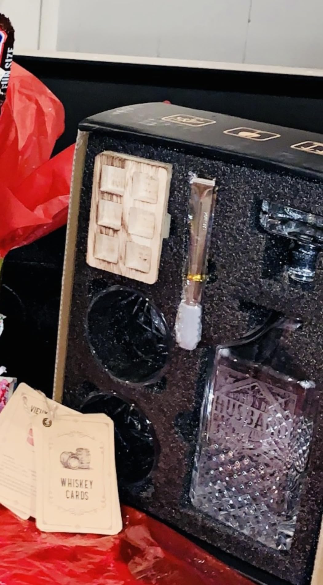 PONPUR 50th Birthday Gifts For Men Dad, 1976 Laser Whiskey Decanter Set with Gift Box, Anniversary Birthday Gift Ideas for Him Husband, 50 Years Bday Decorations, Whiskey Glasses & Whisky Stones Inc. customer photo 1