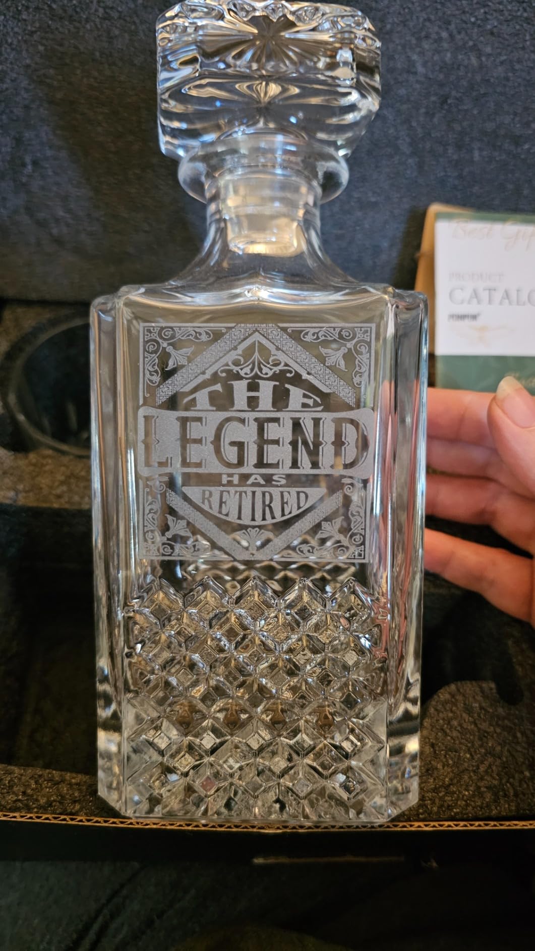 PONPUR 50th Birthday Gifts For Men Dad, 1976 Laser Whiskey Decanter Set with Gift Box, Anniversary Birthday Gift Ideas for Him Husband, 50 Years Bday Decorations, Whiskey Glasses & Whisky Stones Inc. customer photo 2