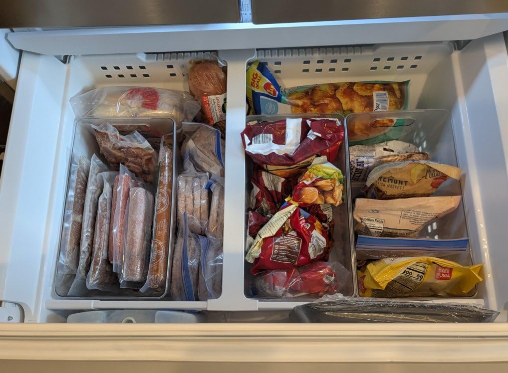 Vtopmart 6 Pack Clear Storage Bins, Pantry Storage Bins with Handle, XL customer photo 2