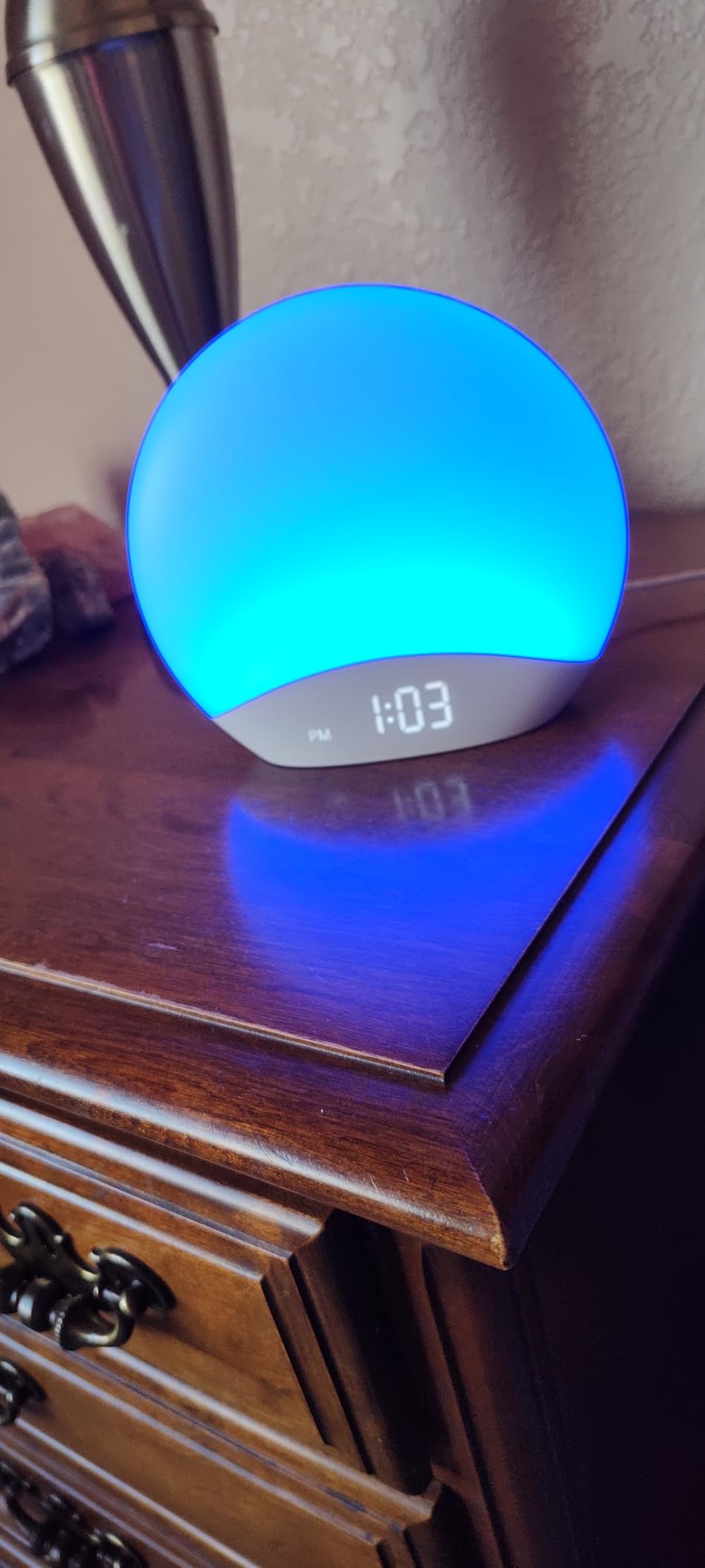 REACHER Wood Grain Sunrise Alarm Clock and Sound Machine Nightlight customer photo 1