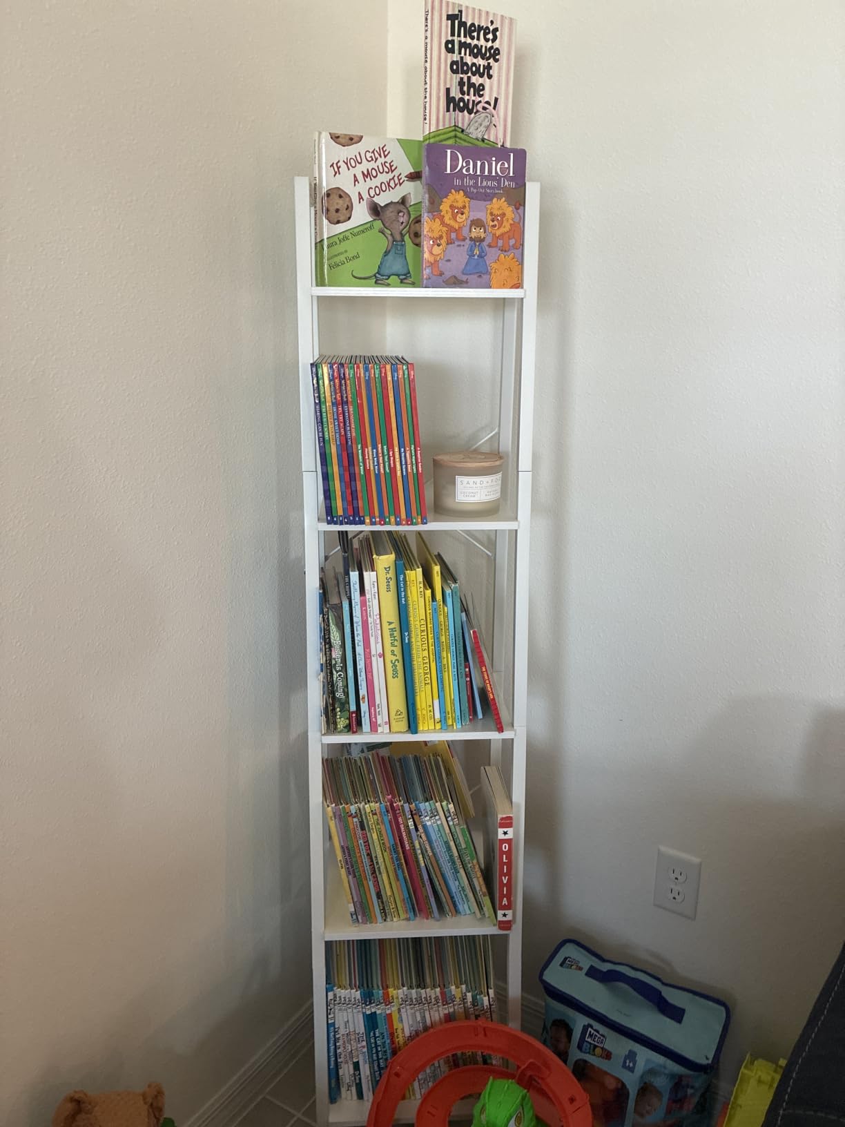 Hzuaneri Ladder Shelf, Bookshelf, Freestanding Corner Storage Shelf customer photo 1