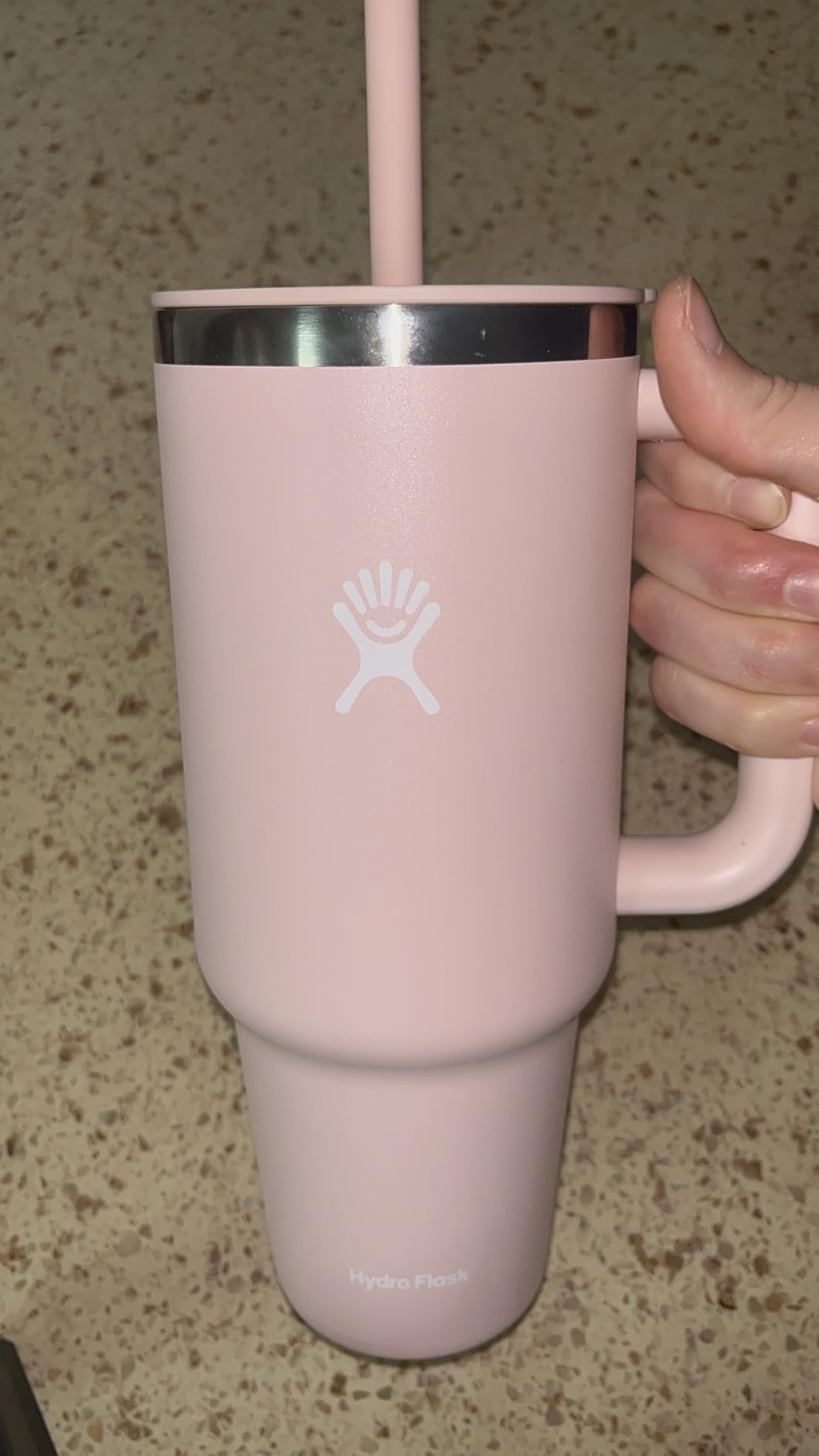 Hydro Flask Travel Tumbler with Handle, Lid and Straw - Insulated Stainless Steel in 40 Oz Trillium customer photo 1