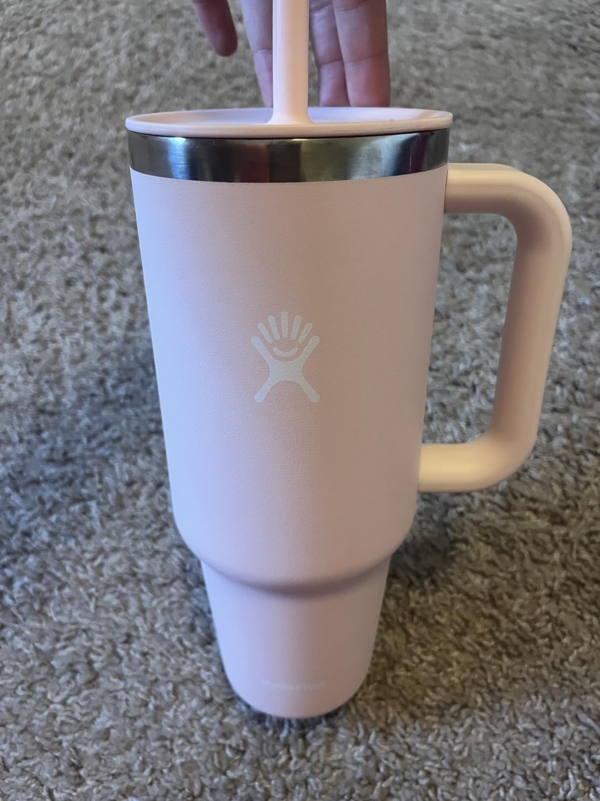 Hydro Flask Travel Tumbler with Handle, Lid and Straw - Insulated Stainless Steel in 40 Oz Trillium customer photo 2