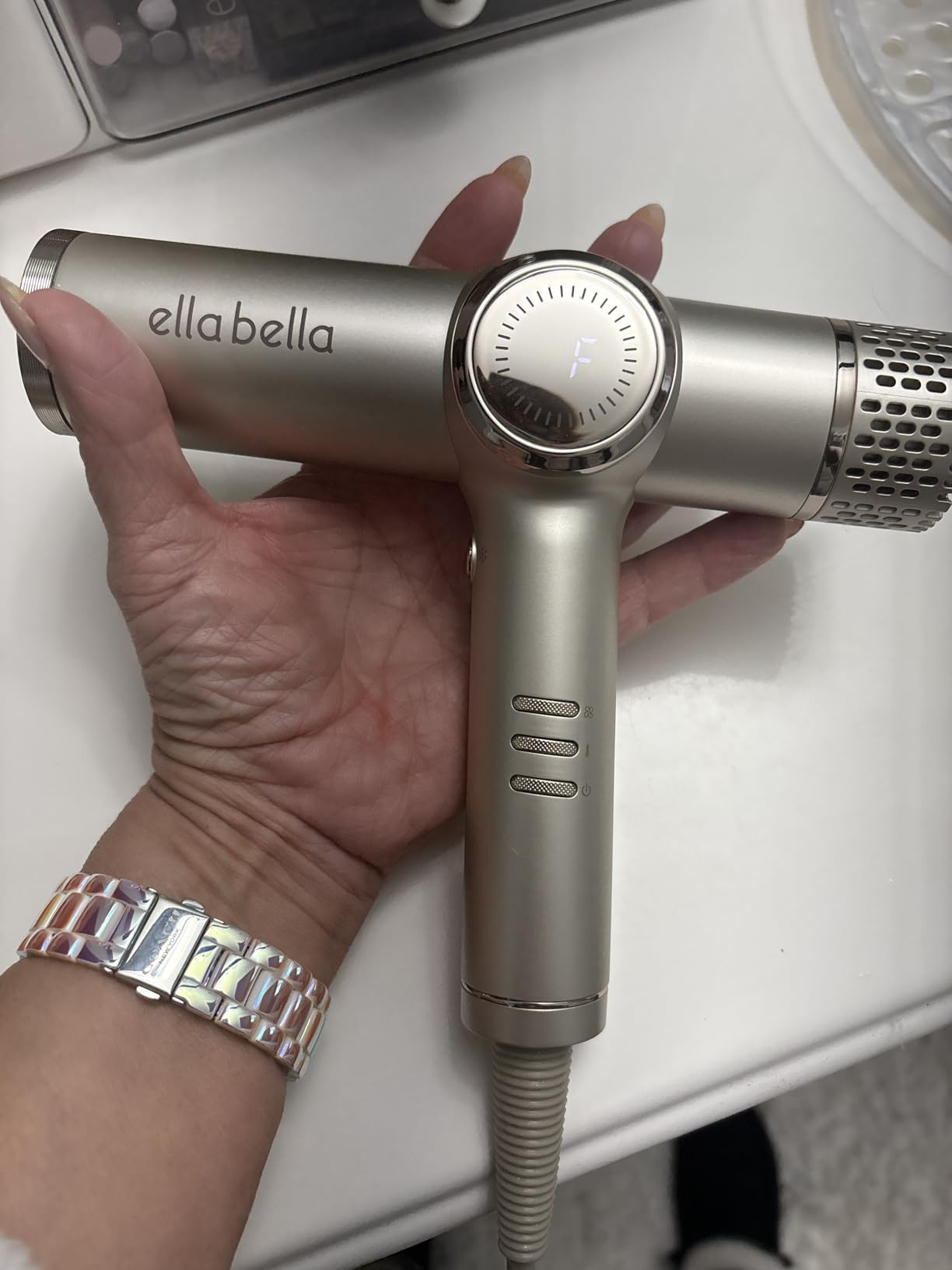 ELLA BELLA® Ionic Hair Dryer with Diffuser - Negative Ion Blow Dryer, Quiet customer photo 1