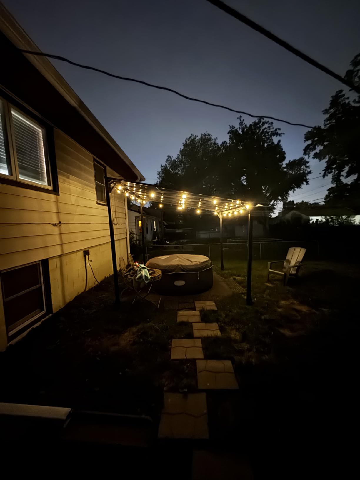 addlon 52FT(48+4) Solar String Lights Outdoor, Waterproof Dimmable 16+1 LED customer photo 1