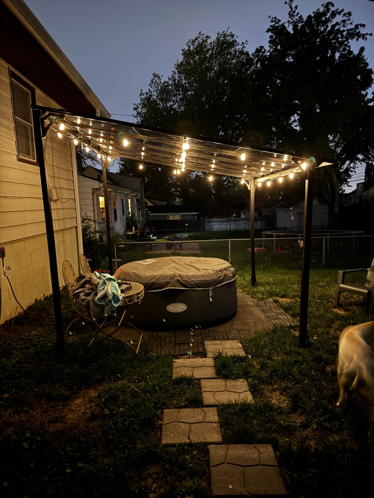 addlon 52FT(48+4) Solar String Lights Outdoor, Waterproof Dimmable 16+1 LED customer photo 2