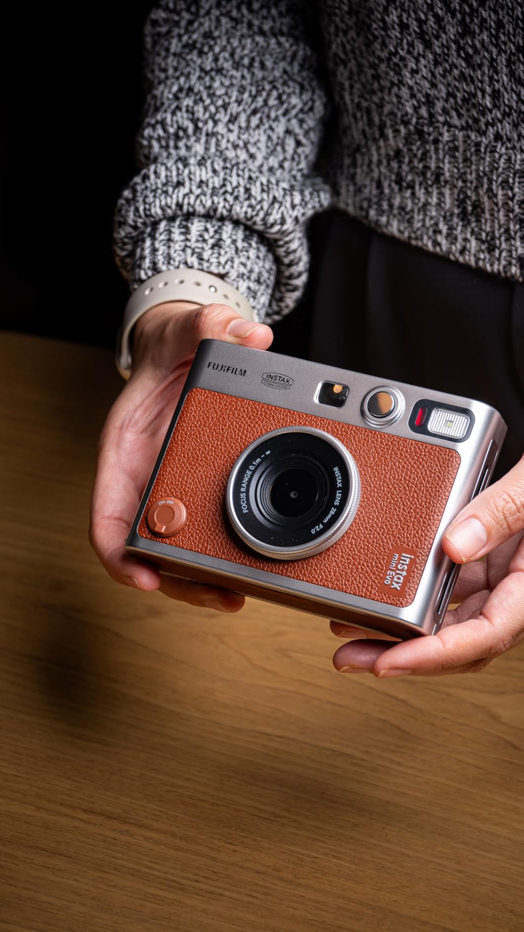 Fujifilm Instax Mini EVO Instant Camera - Brown customer photo 1