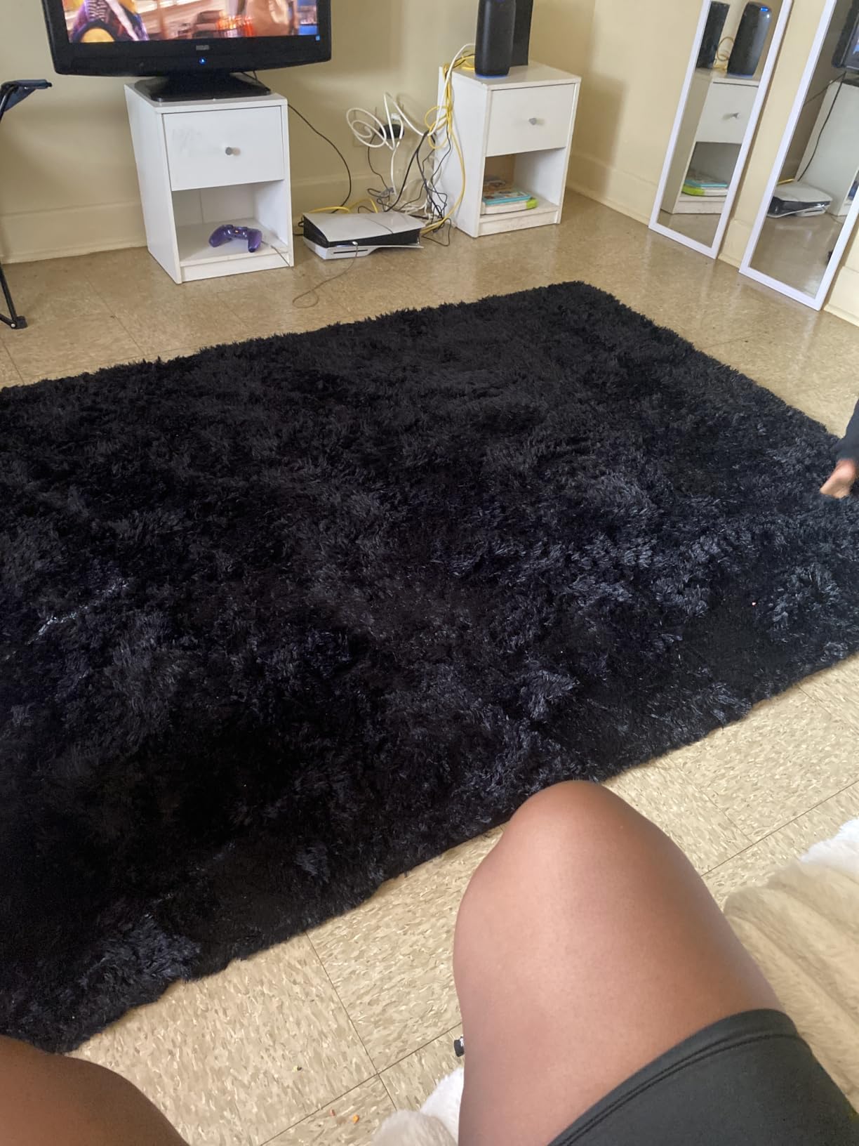 Noahas 2x6 Black Fluffy Soft Runner Rug Non-Slip for Bedroom Dorm Hallway customer photo 1