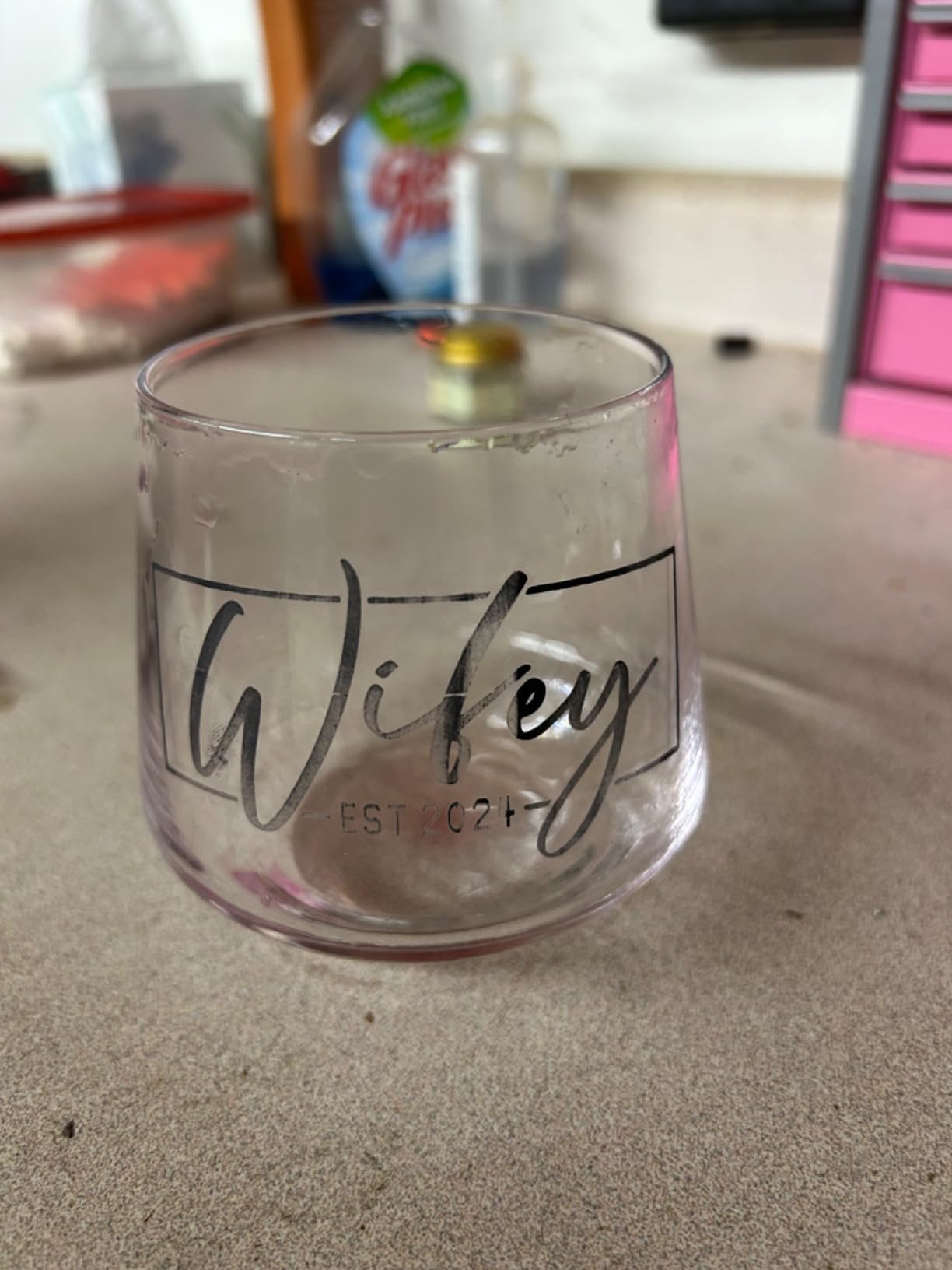comfit Wedding Gifts for Couples 2026,Hubby & Wifey Wine&Whiskey Glass Set,Bridal Shower Gifts for Bride and Groom, Newly-Married Gifts for Him and Her，Mr and Mrs Gifts,His and Hers Glass customer photo 2