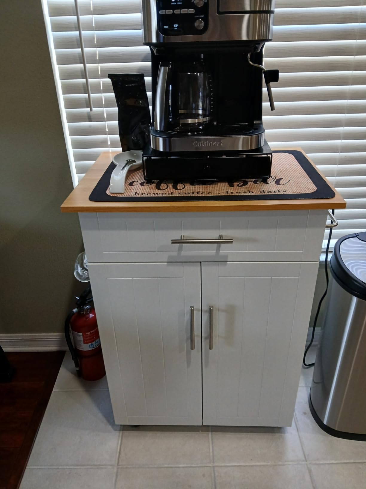 SUNLEI Kitchen Island Cart on Wheels with Storage Cabinet & Drawer, 26