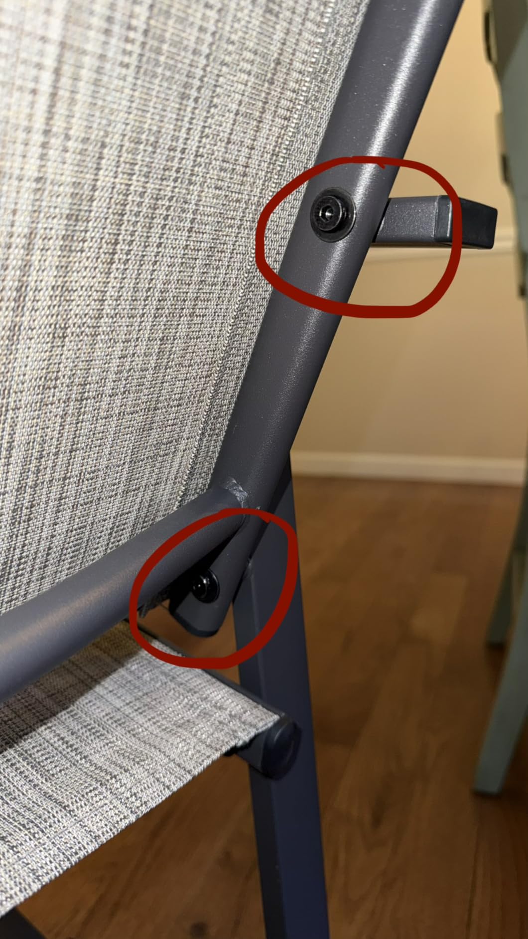 Vongrasig 3 Piece Outdoor Rocking Bistro Set, Textilene Fabric Small Patio Furniture Set, Front Porch Rocker Chairs Conversation Set with Glass Table for Lawn, Garden, Balcony, Poolside (Taupe) customer photo 2