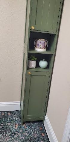 VASAGLE Tall Storage Cabinet with Lights, Slim, 11.8