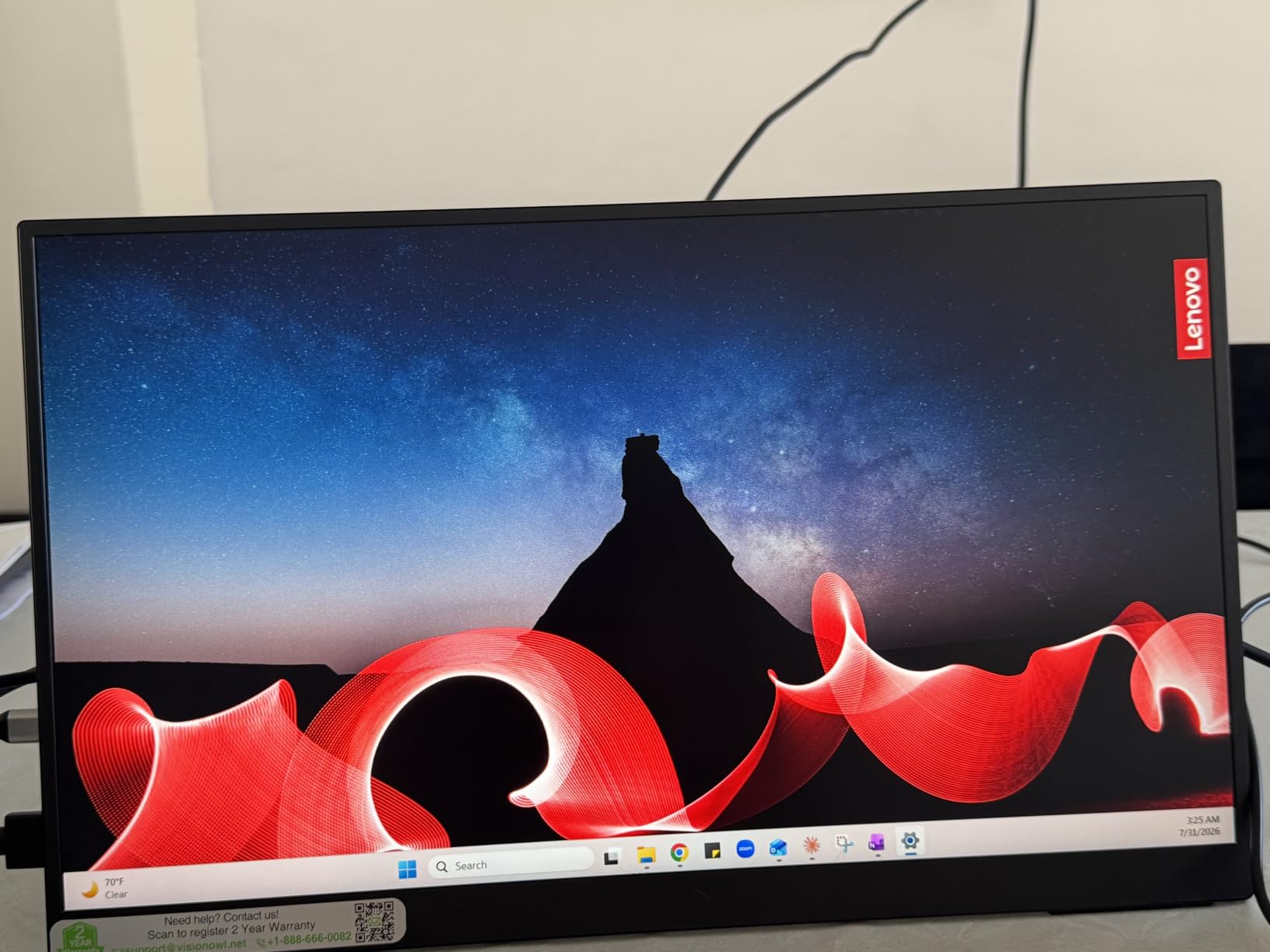 VisionOwl Portable Monitor for Laptop, IPS USB-C HDMI Travel Second Monitor for MacBook Pro Air, PC, PS5, Xbox, Portable Second Screen, Built-in Kickstand, Speakers, VESA Mountable, 18.5 Inch customer photo 1