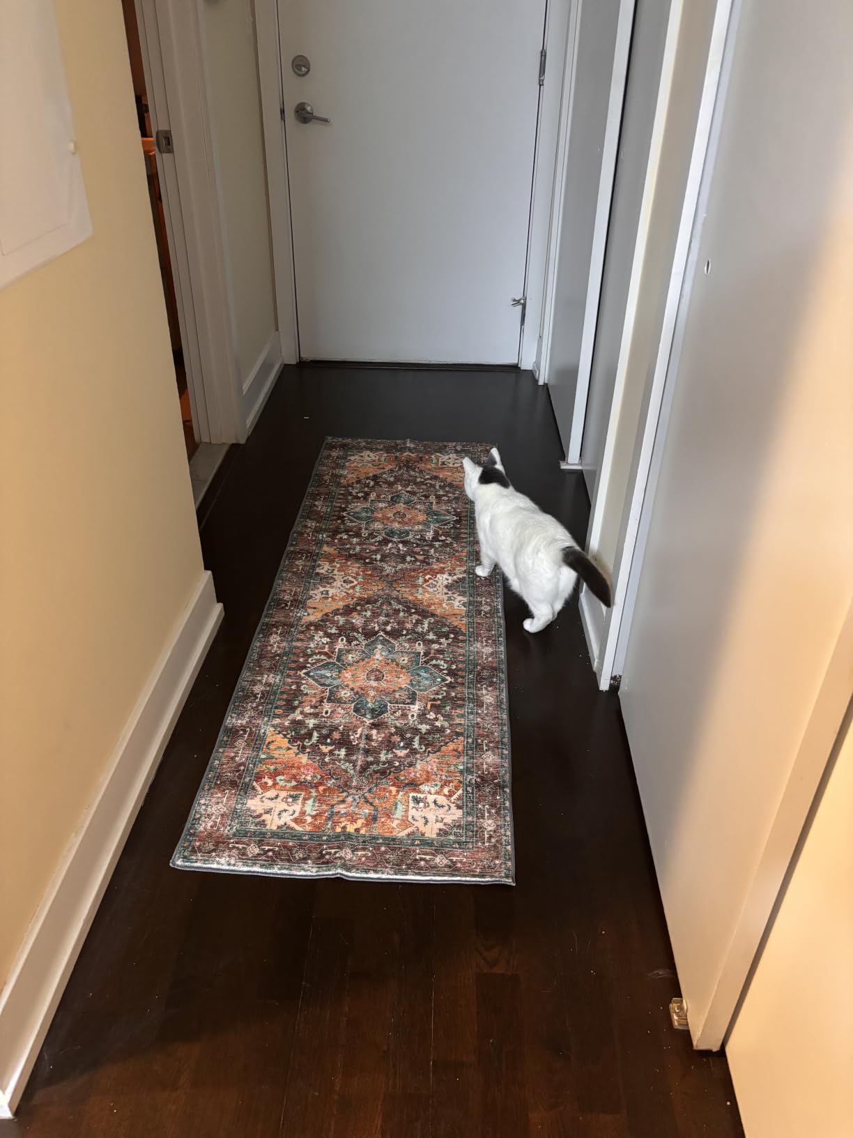 Yamaziot Washable Runner Rug, 2x8 Non-Slip Boho Vintage Hallway Kitchen Rug customer photo 1