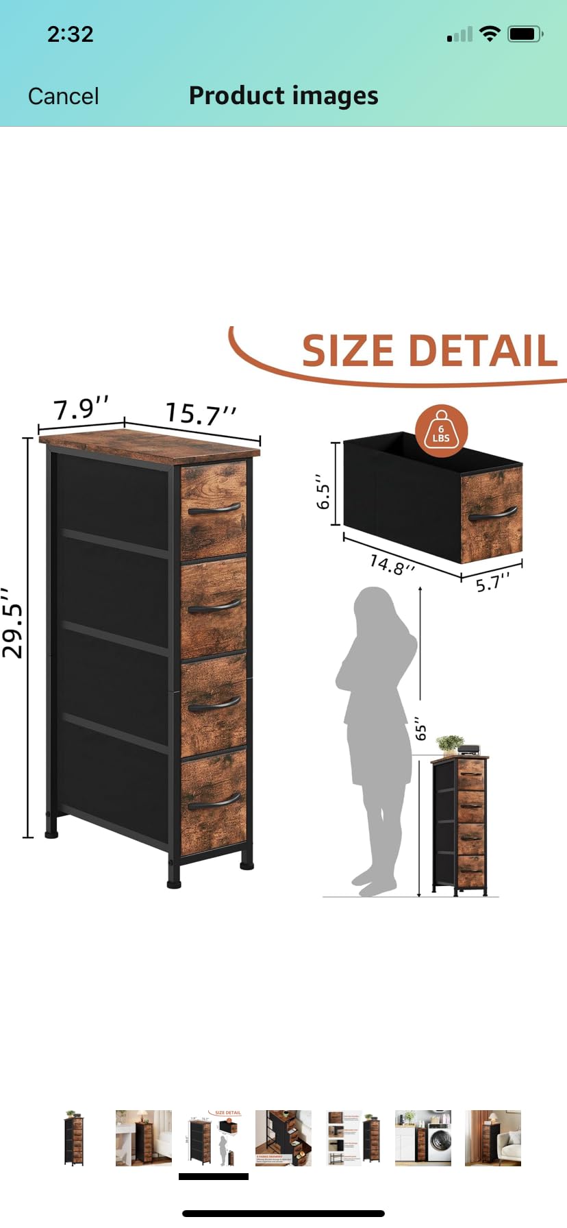 Somdot Tall Dresser for Bedroom, 5 Drawer Storage Cabinet, White customer photo 1