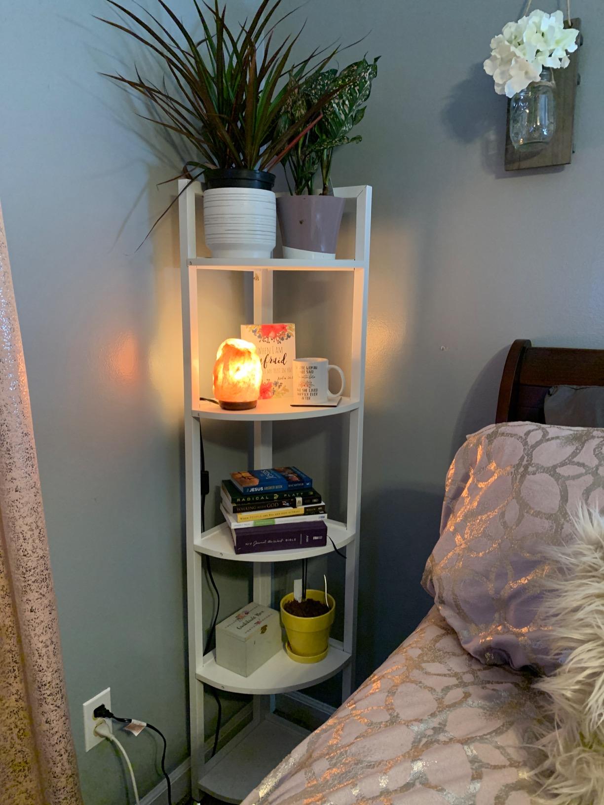 Tribesigns 6 Tier Corner Shelf, 70.9 Inch Tall Corner Bookshelf Small Bookcase Rustic Corner Shelving Unit Storage Rack for Living Room, Home Office, Kitchen, Small Space customer photo 1