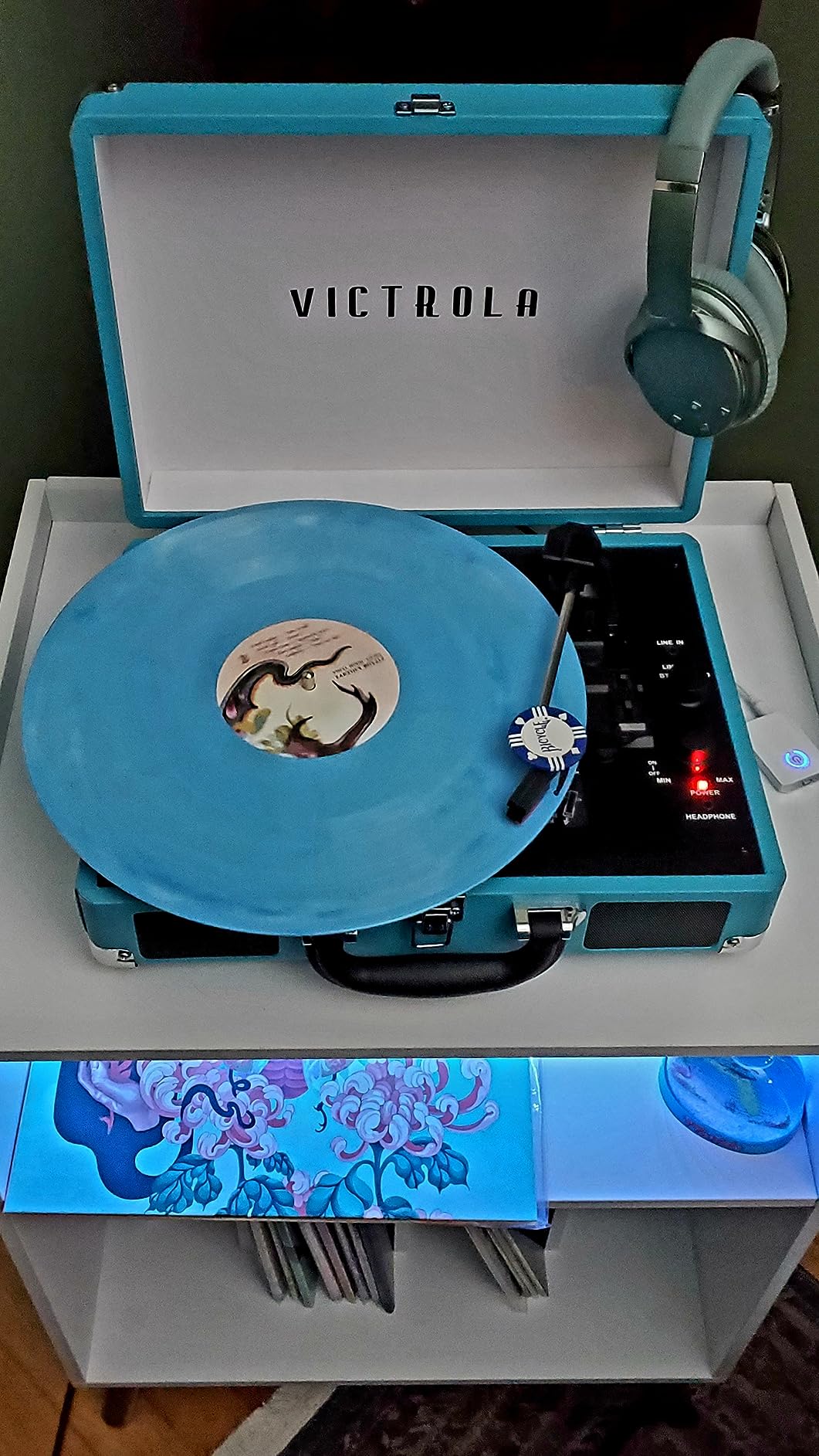 Victrola Journey - Bluetooth Suitcase Record Player - Smoky Blue customer photo 1