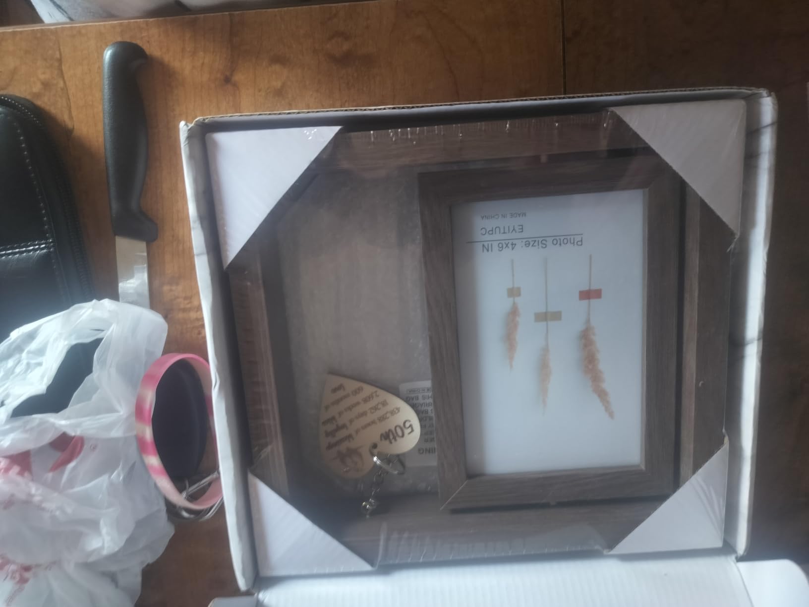 EYITUPC Rotating I Love You Wood Picture Frame Gift for Her Him Couple customer photo 2