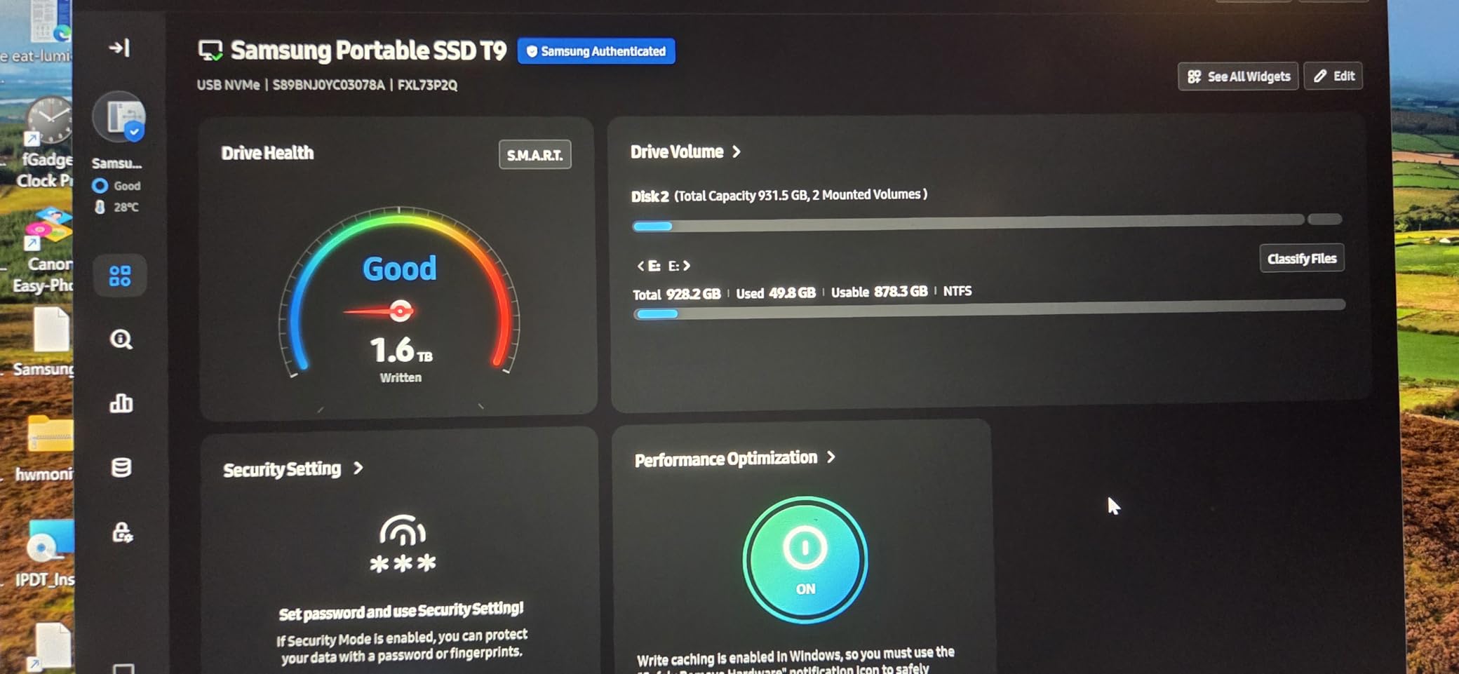 Samsung T9 Portable SSD 1TB, USB 3.2 Gen 2x2 External SSD, Up to 2,000 MB/s customer photo 1